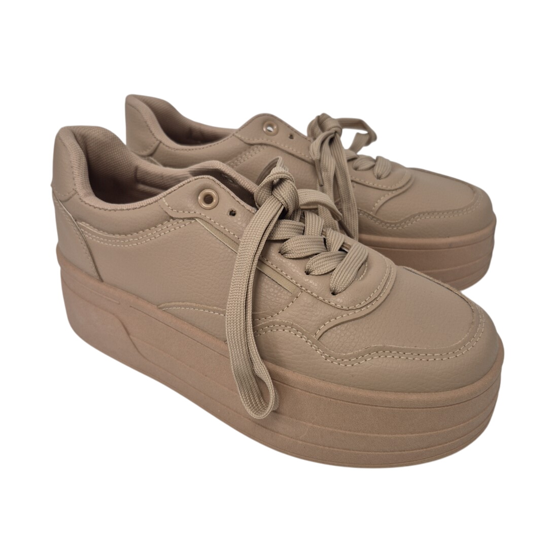 Basket basse plateforme beige - Taille 38 - Label Emmaus - Modalova