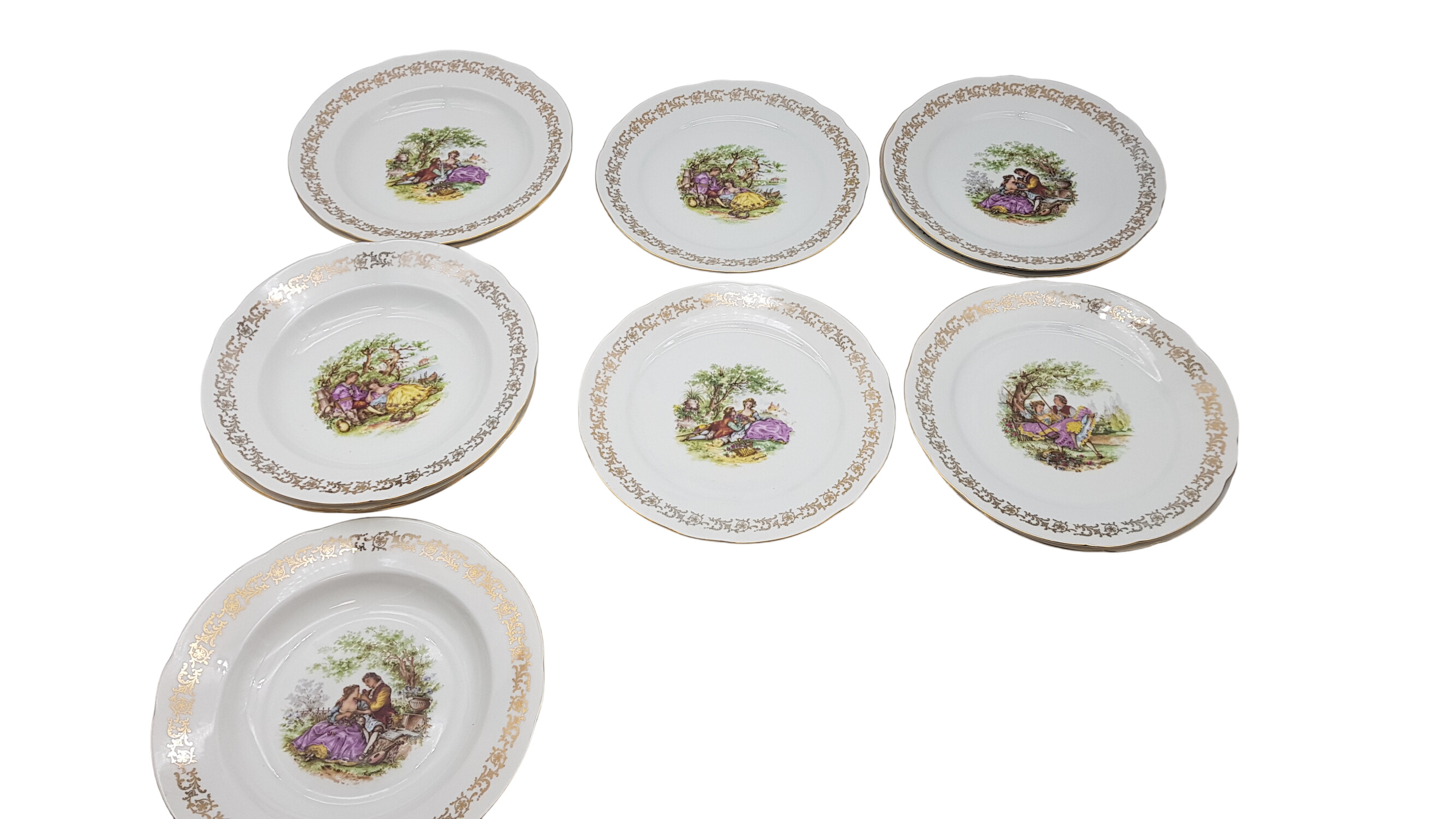 Service de 12 assiettes Fragonard Bon état -  reconditionné disponible sur Label Emmaüs