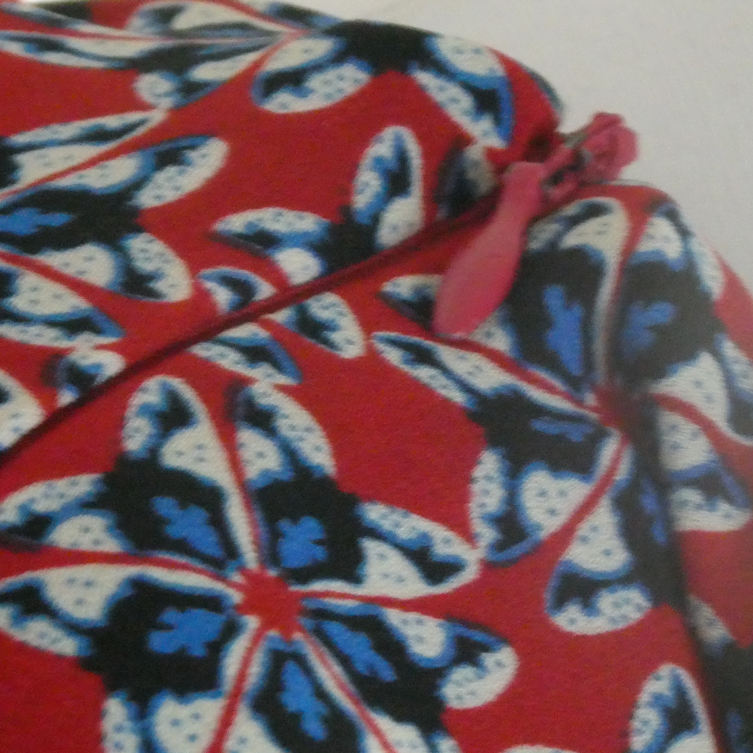 Suncoo Robe courte rouge motif floral bleu - Taille S - Photo 6