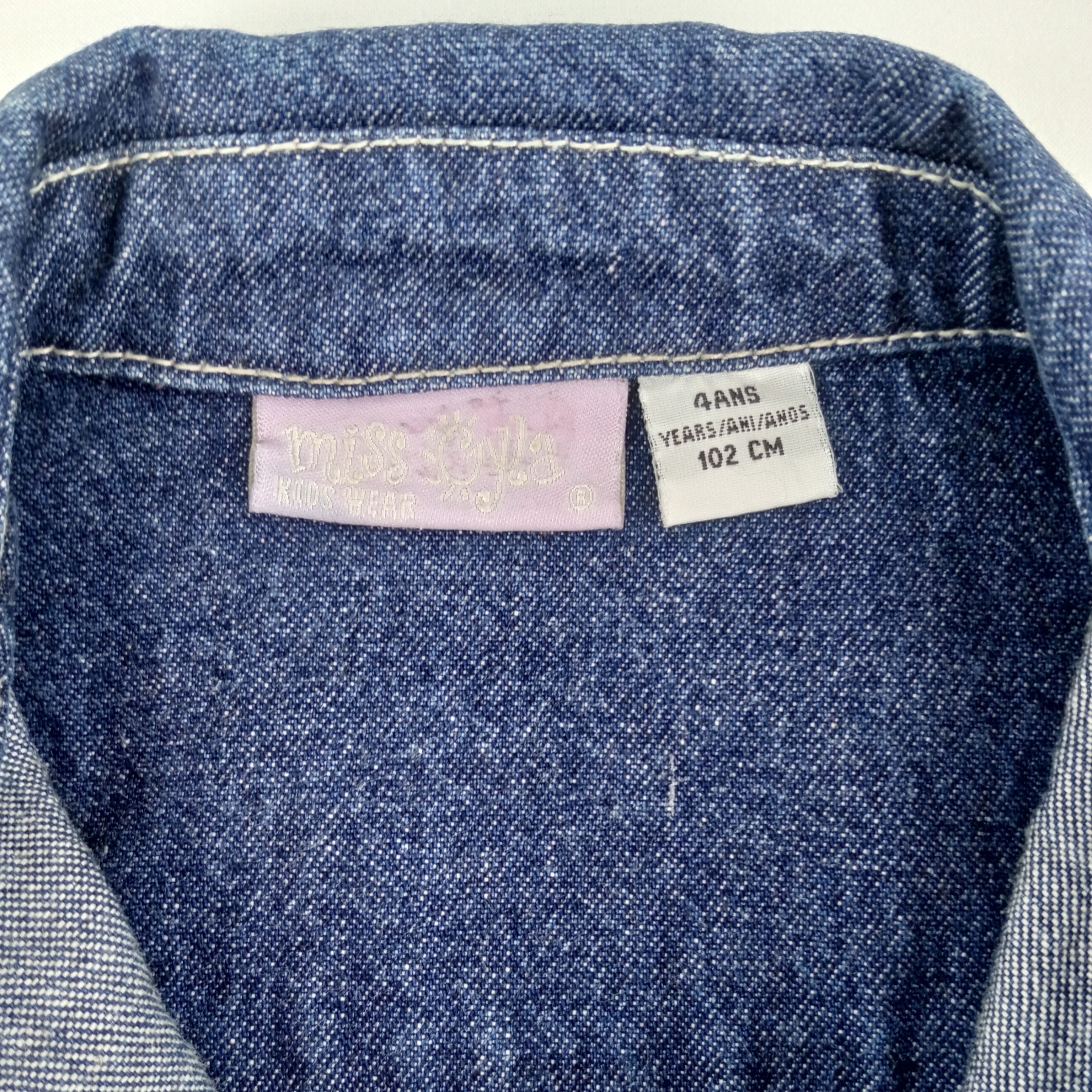 Veste en jean enfant fille de la marque Miss Oyla manches longues de couleur bleu taille 102 cm (4 ans) - Photo 5