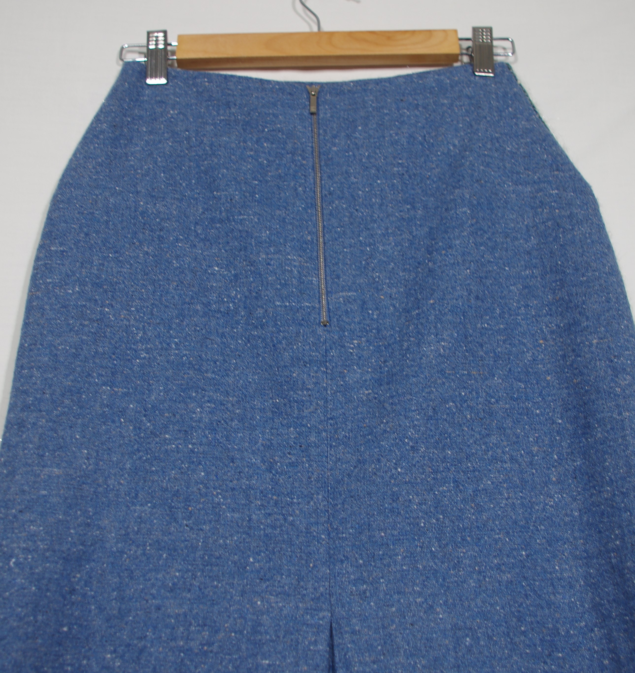 Jupe Richard Nicoll -34 - bleu chiné brillant vintage - Photo 10
