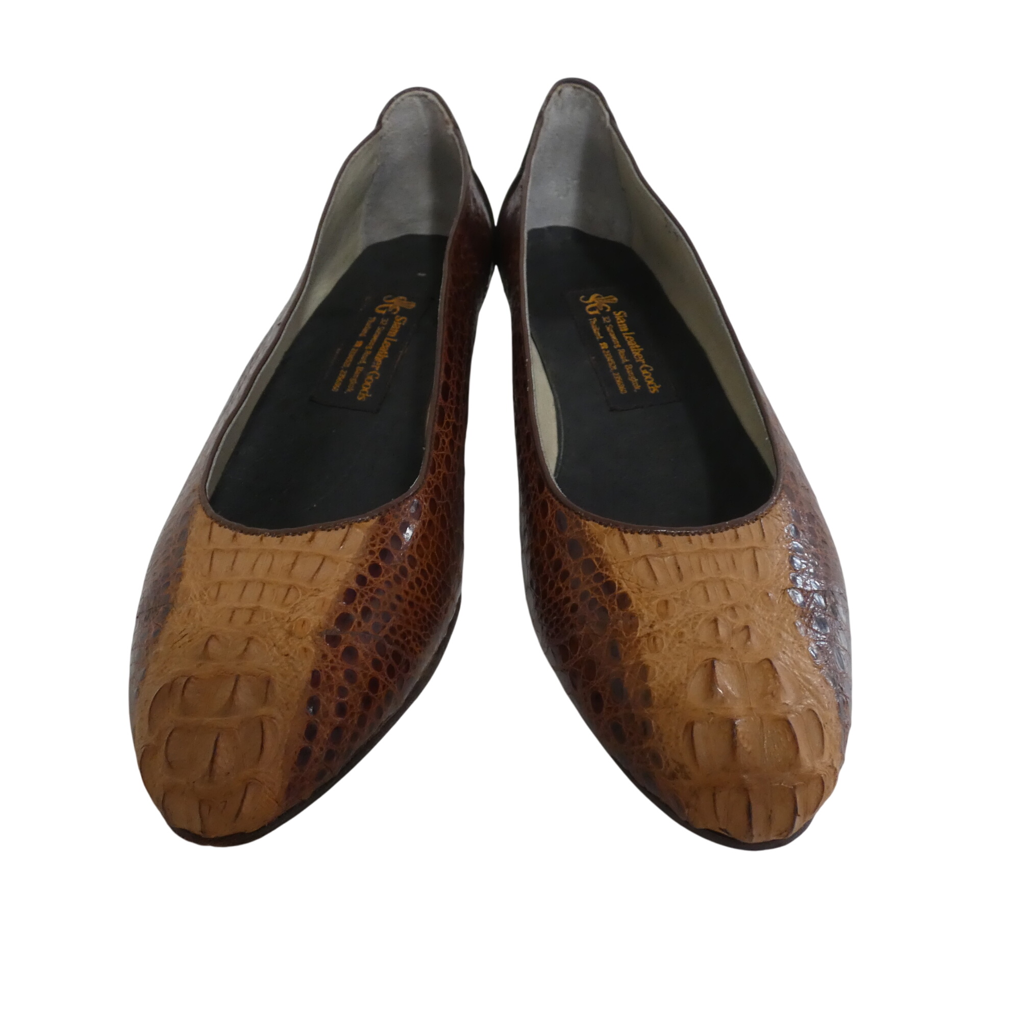 Escarpins 38 tout cuir (crocodile) - Label Emmaus - Modalova