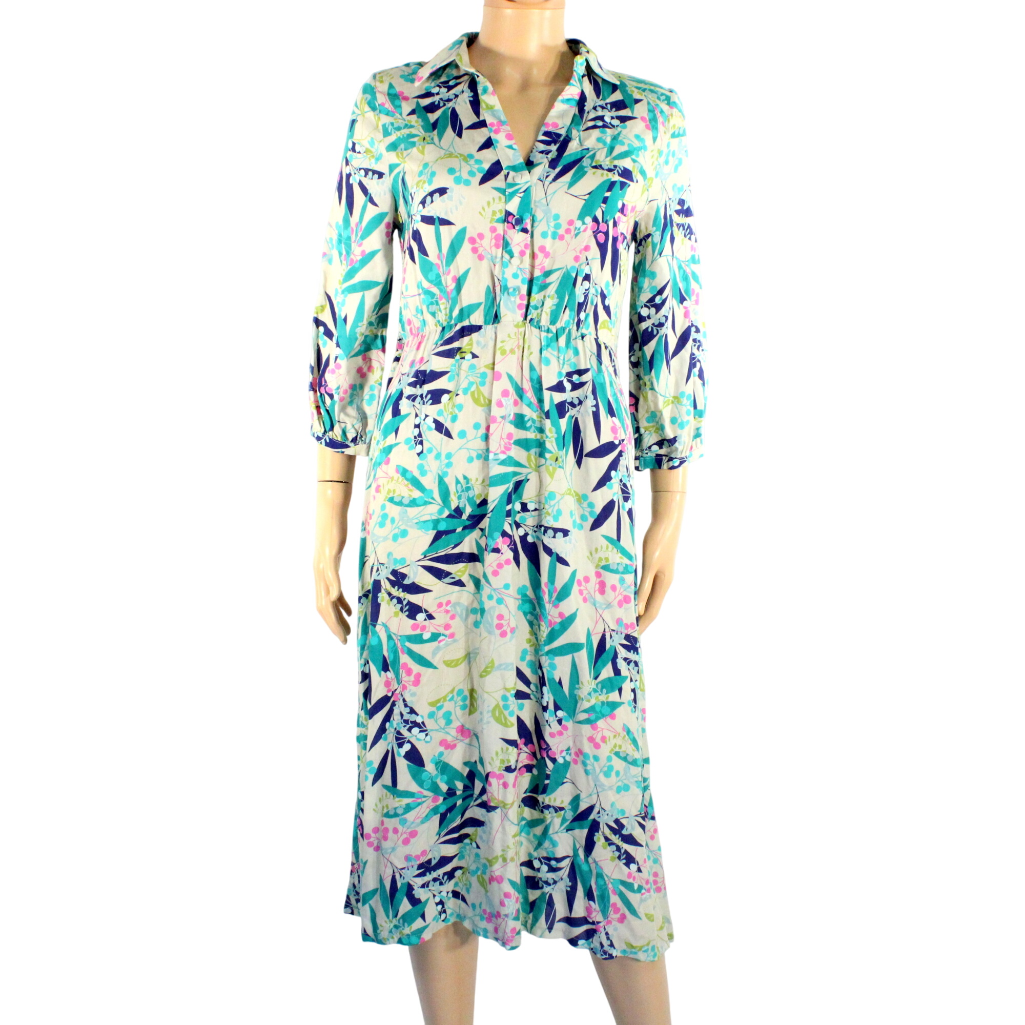 Robe Mi-Longue & Tropicale Bleu MAMOUCHKA Taille S - Label Emmaus - Modalova