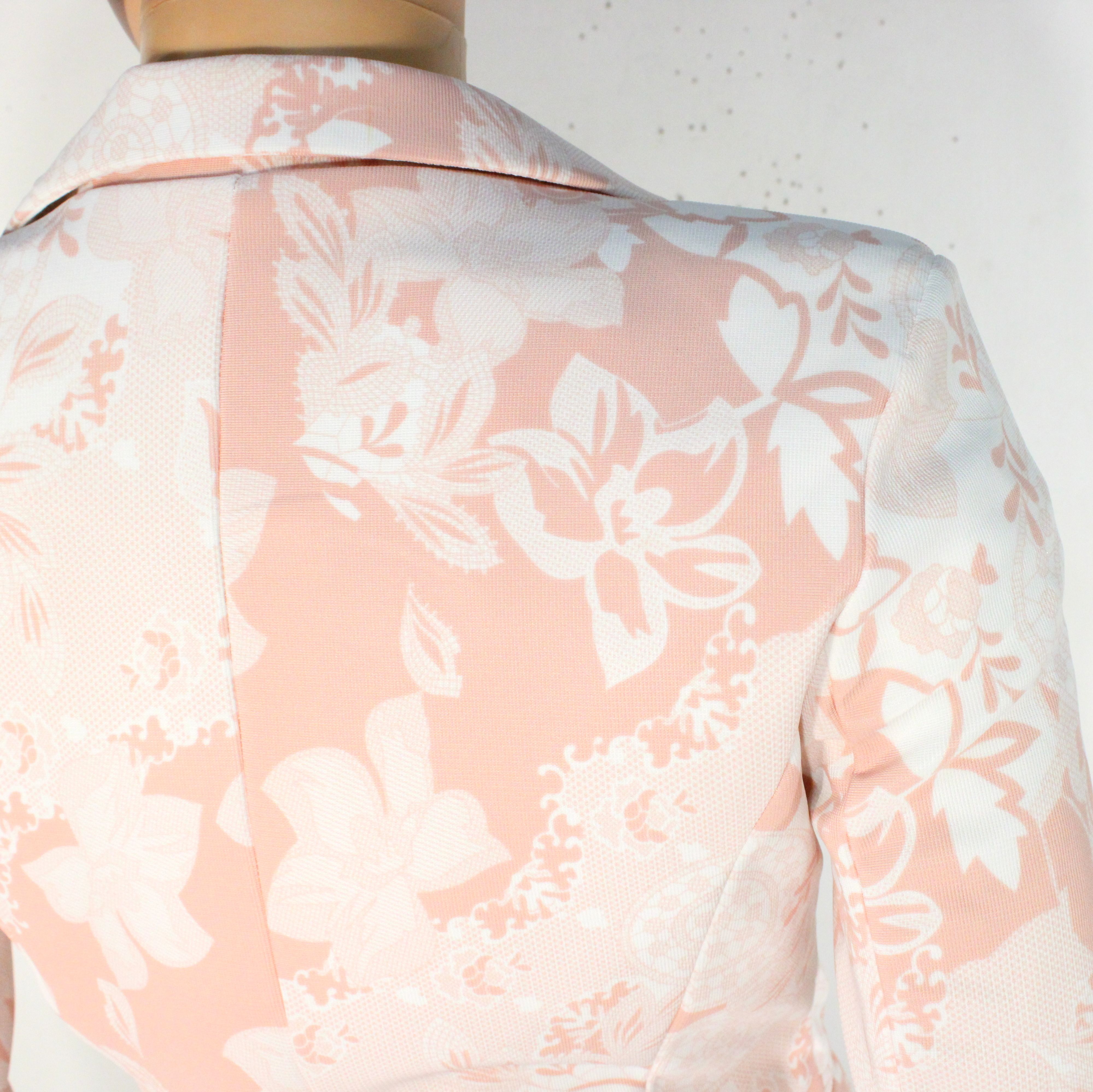 Veste Blanche & Rose Fleurie Y.YENDI Taille S - Photo 3