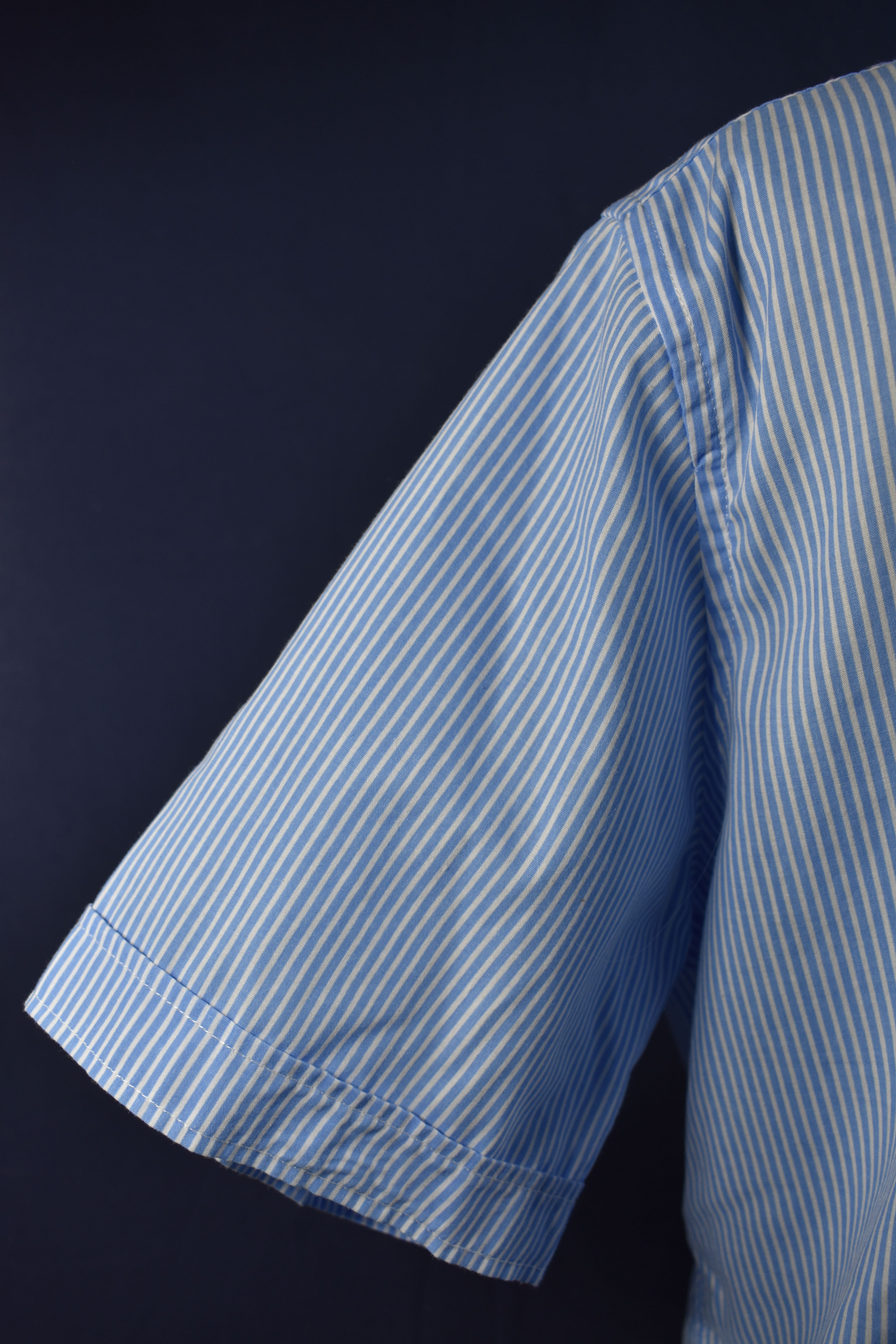Chemisette homme à rayures blanc bleu de marque " Gil d'Auray " taille 41 / 42 Bon état - Vue 4 - 
