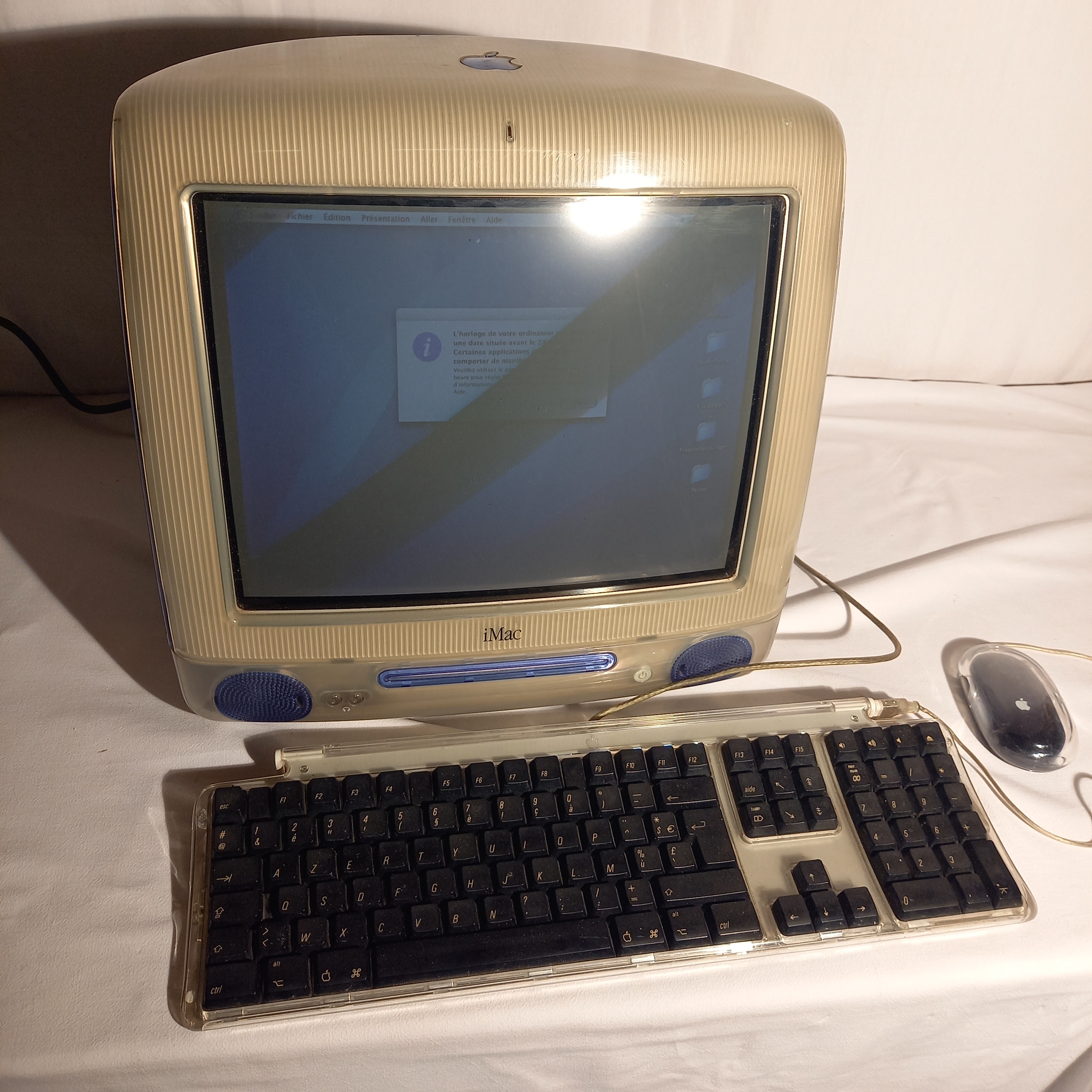 Vintage APPLE iMac G3 raisin violet-333 MHZ-OS 9 - Label Emmaüs