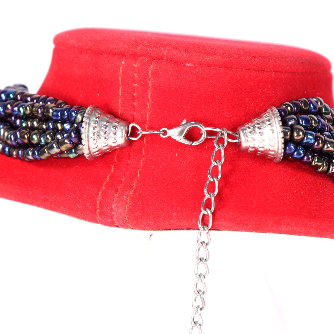 Collier multi-rang en perles de rocaille métallisées Bon état - Vue 3 - 