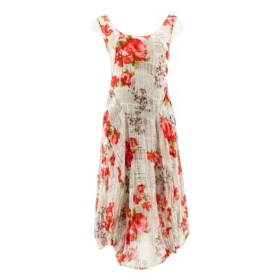 Robe écrue imprimée multicolore - Femme - Deco de vous à nous - Taille 2 - Photo 0