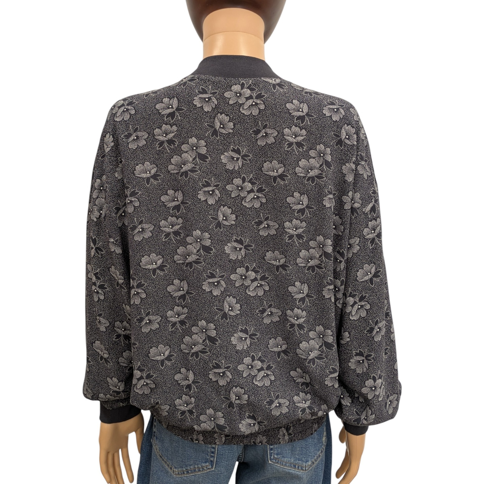 Les Petits Hauts mod. Alix Cendre Blouson Teddy neuf T1 Veste légere imprimé floral gris - Photo 2