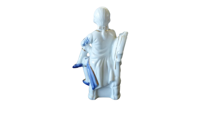 Porcelaine de Gentilhomme blanche et bleue - Photo 3