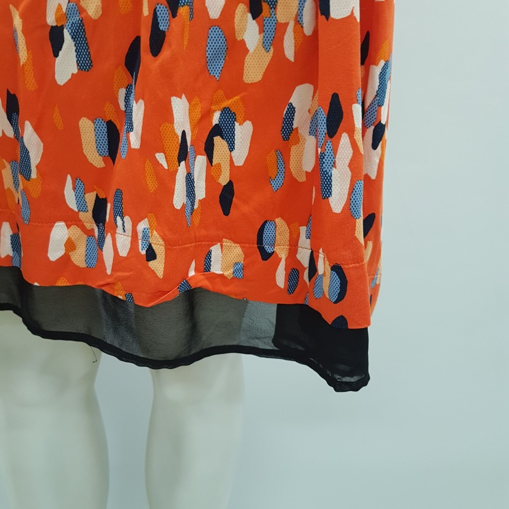 Robe orange vif imprimée - MISS CAPTAIN - Taille 38 - Photo 5