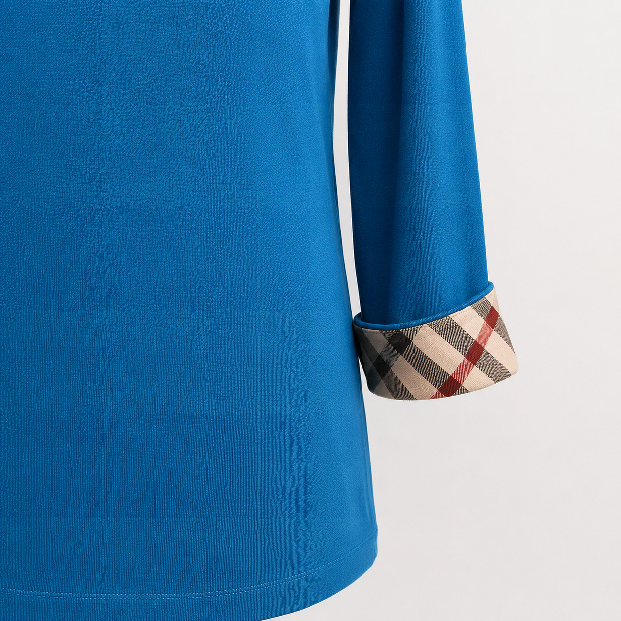 Burberry - T shirt - Coton - Bleu - Femme - Taille XL Très bon état - Vue 3 - 