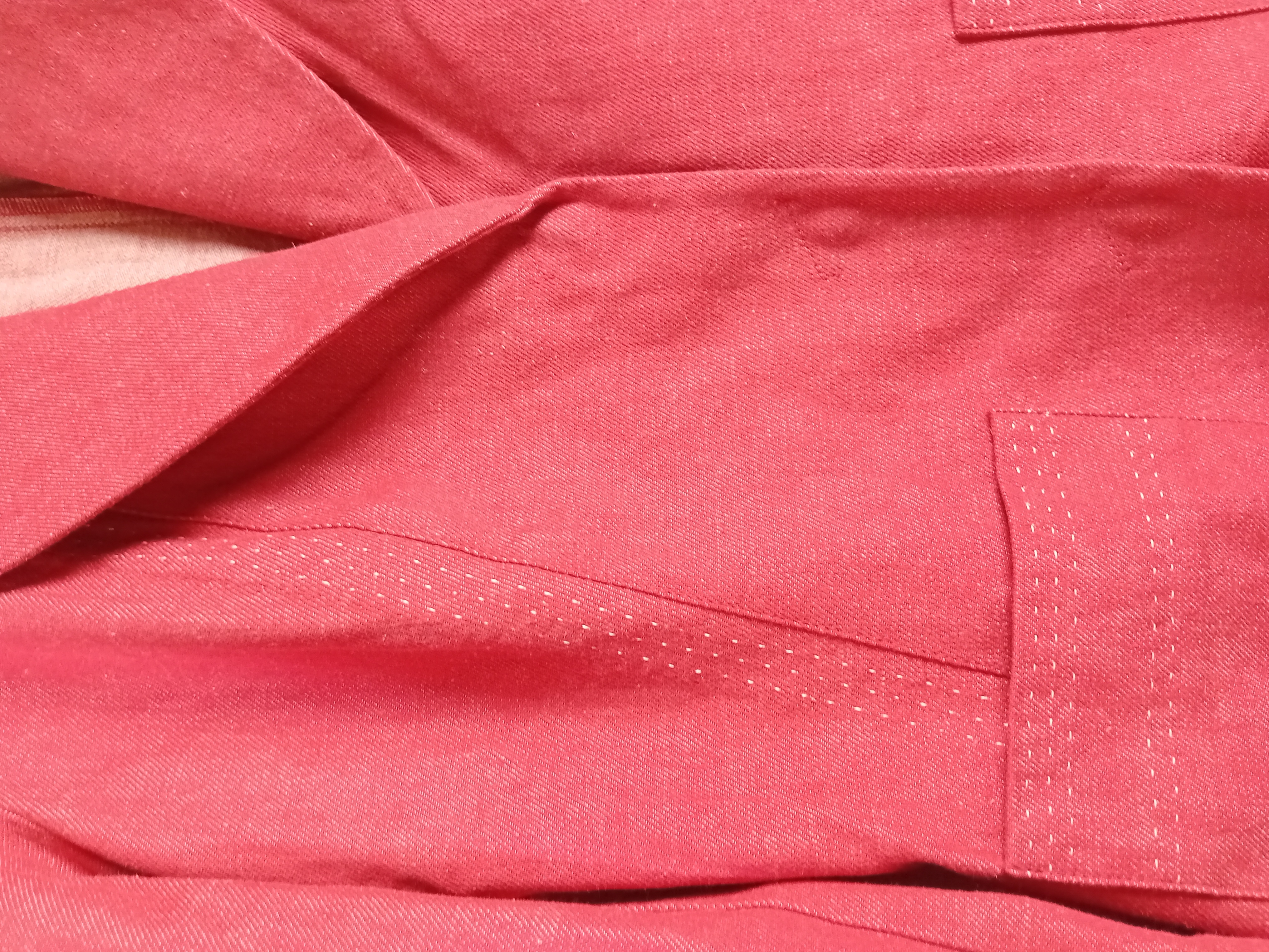 Veste rouge Kenzo jeans en coton et lin M 38 Très bon état - Vue 3 - 