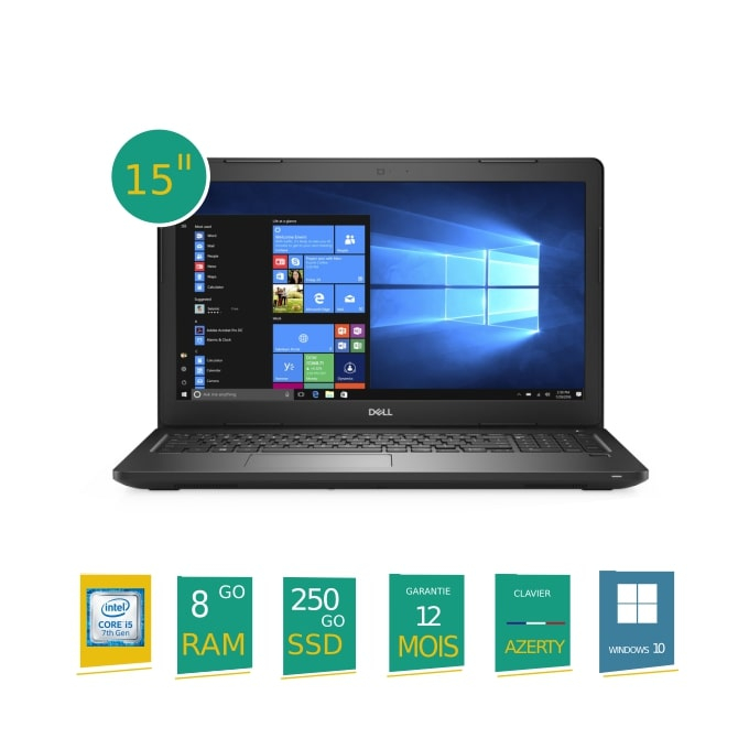 Dell Latitude 3580 - Ram 8 Go - Ssd 250 Go