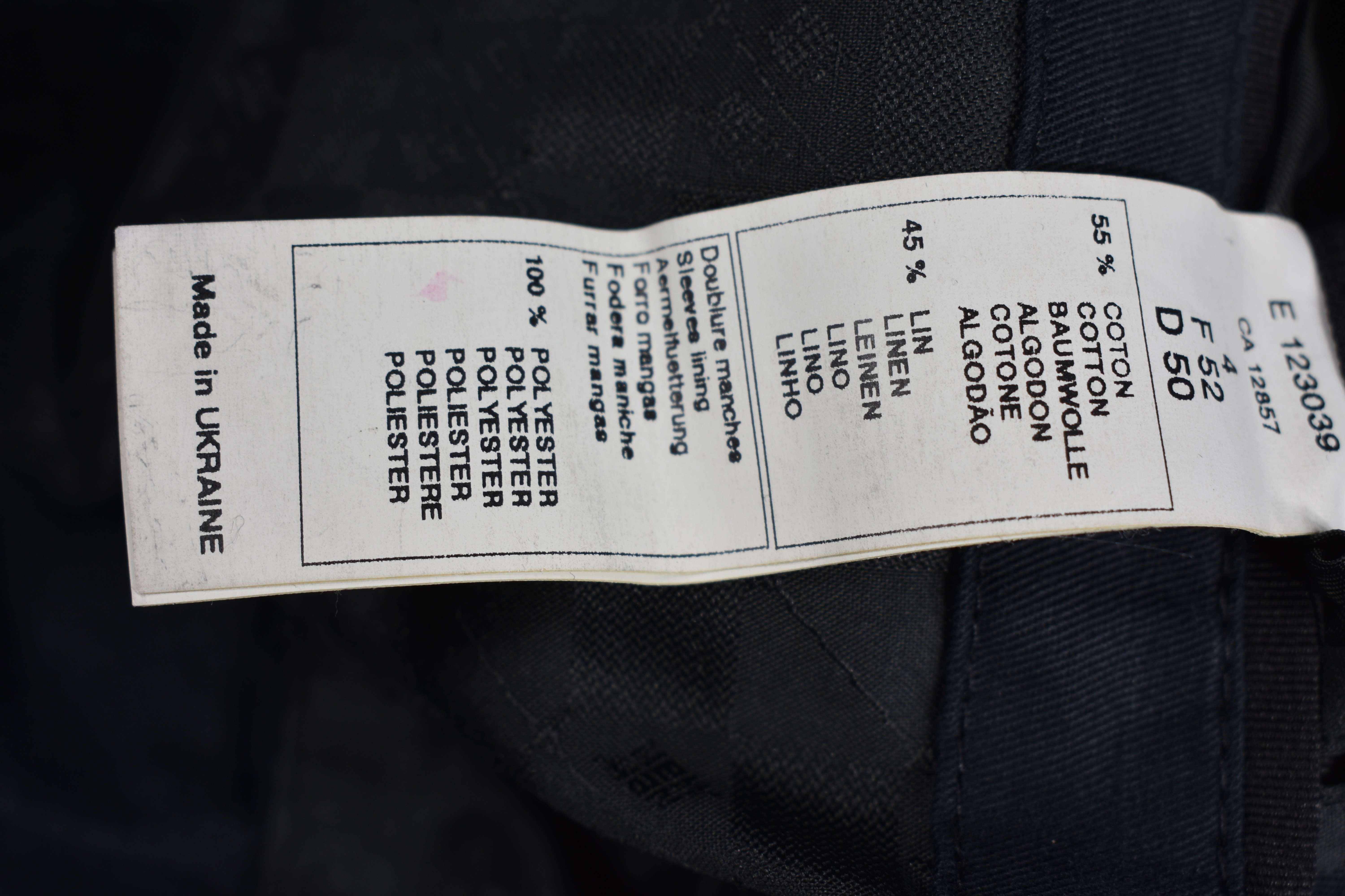 Veste d'été homme " New Man " marine en coton et polyester taille 52, 4, poches dont 2 poches intérieures boutonnées.  - Vue 2 - 