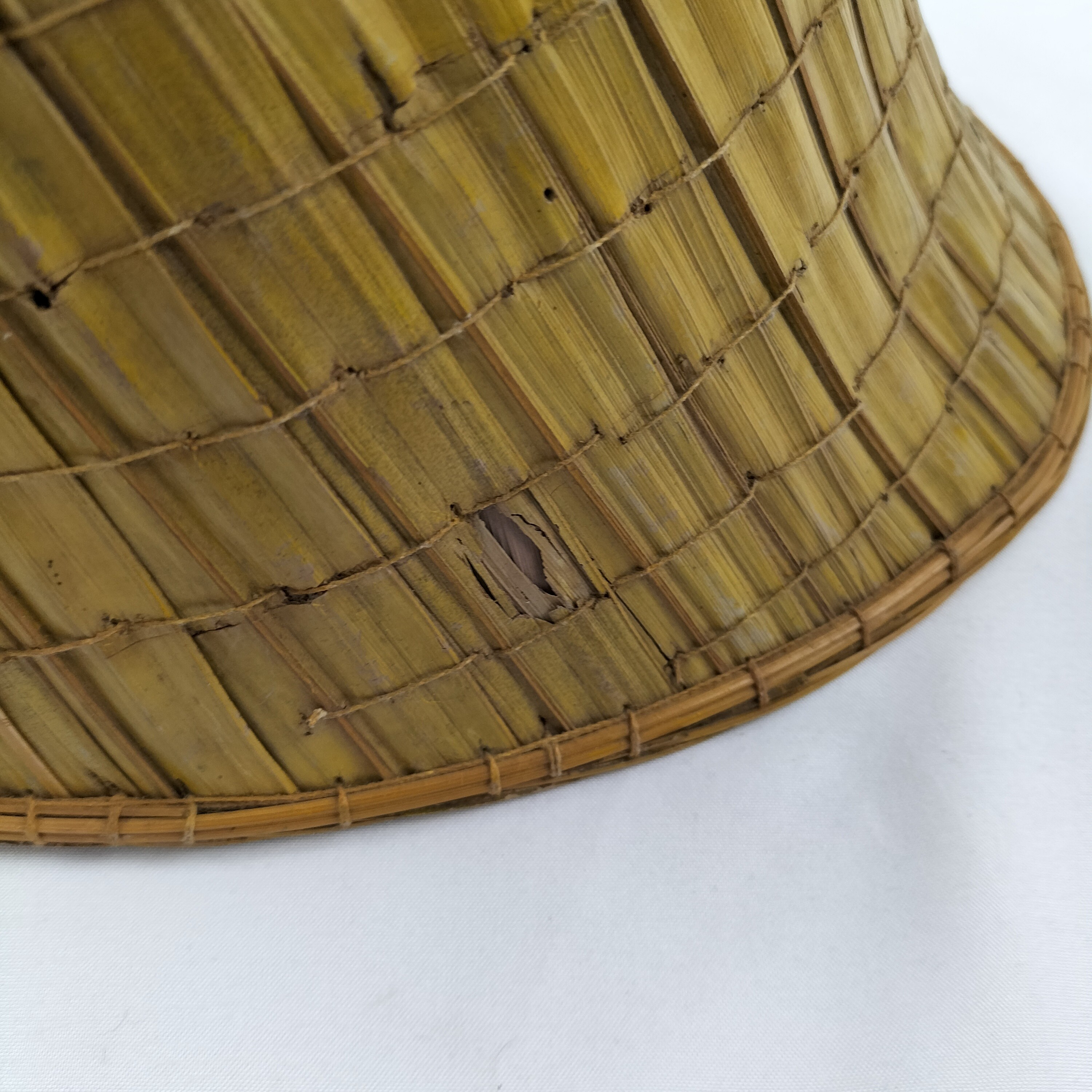 Chapeau vintage de bambou tressé - Photo 6