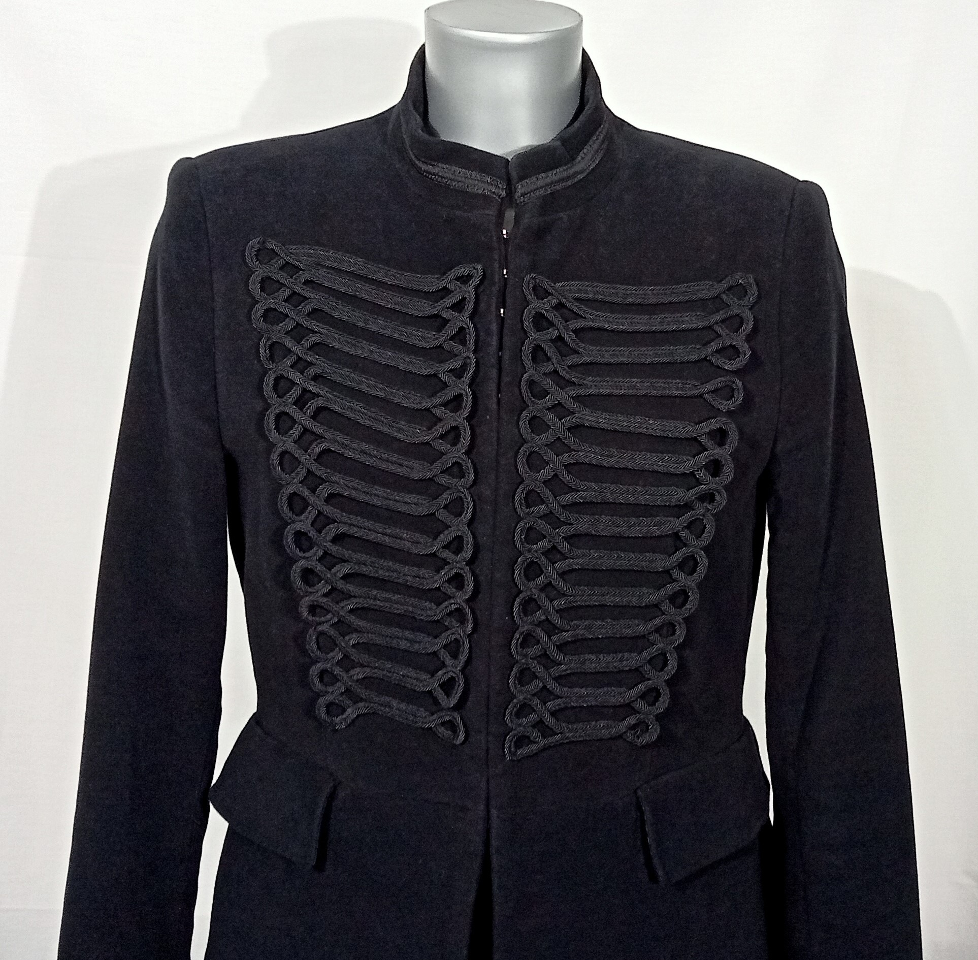 Veste longue noir esprit militaire - ZARA - L ✨ Très bon état - Vue 2 - 