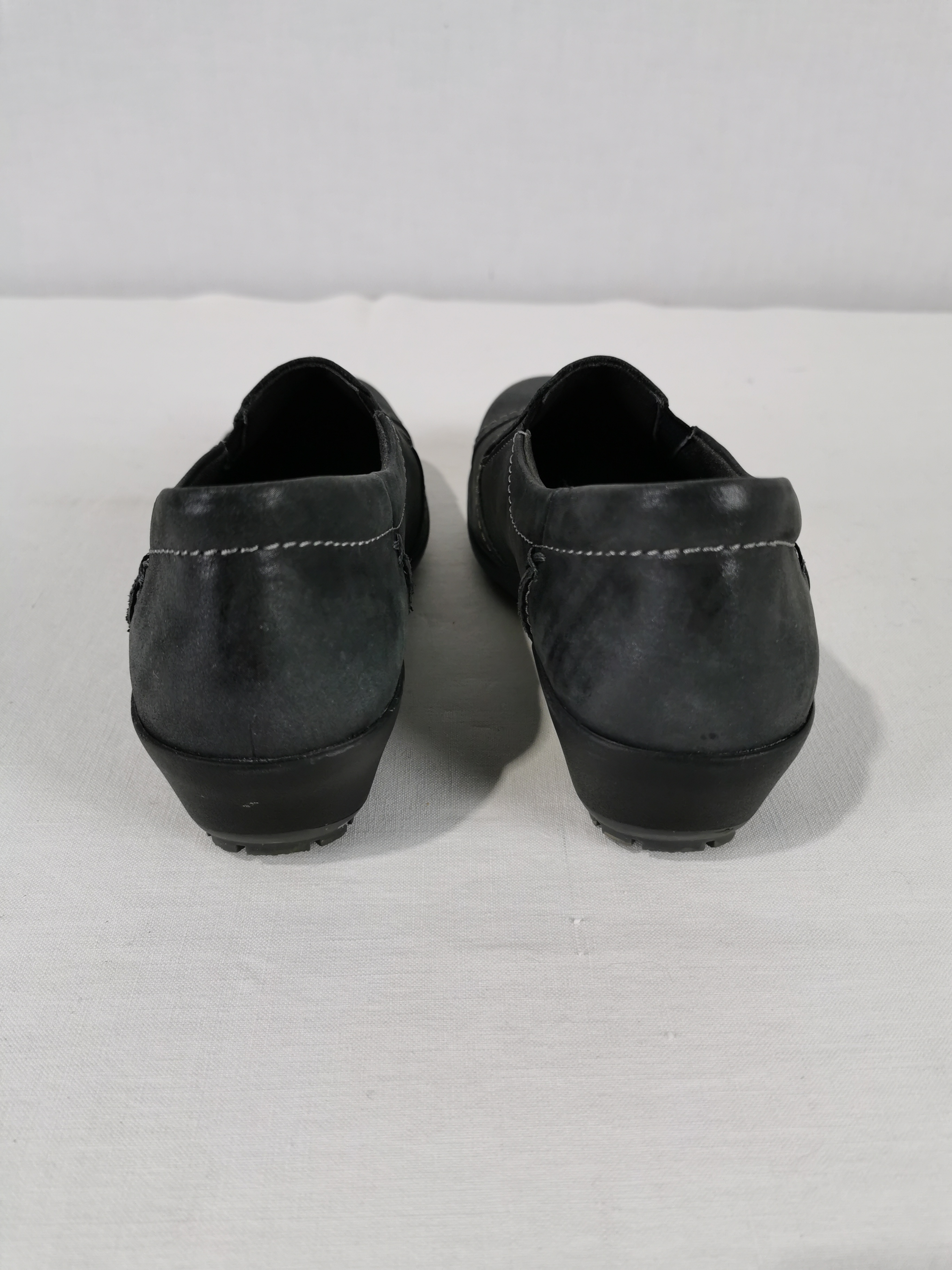 Mocassins cuir gris femme - Suave taille 35  Très bon état - Vue 7 - 