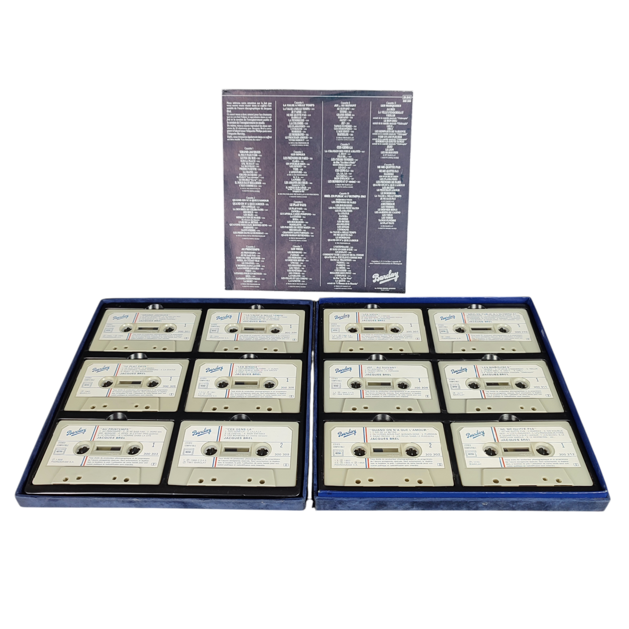 "BREL : L'oeuvre intégrale" en 12 cassettes audio Bon état - Vue 2 - 