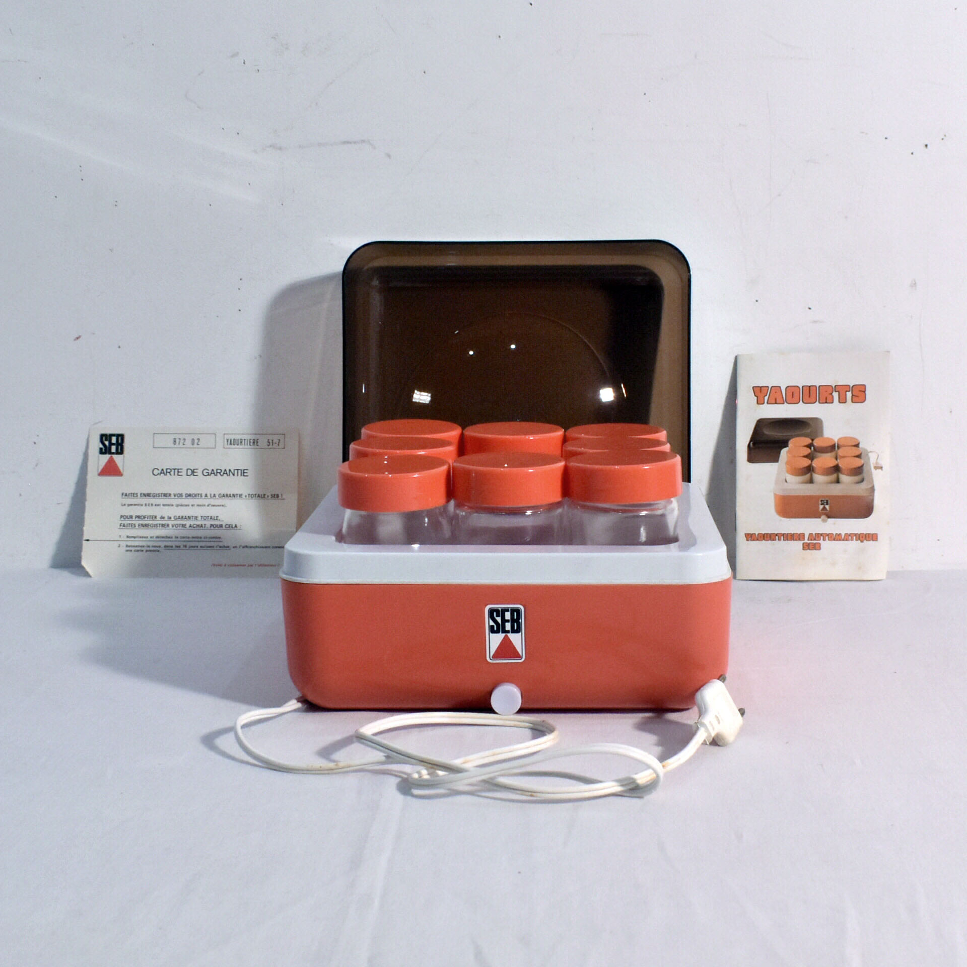 Yaourtière SEB vintage 8 pots avec couvercles - Made in France