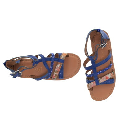 Sandales bleues imprimées - Fille - TISSAIA - Pointures 34 - Photo 1