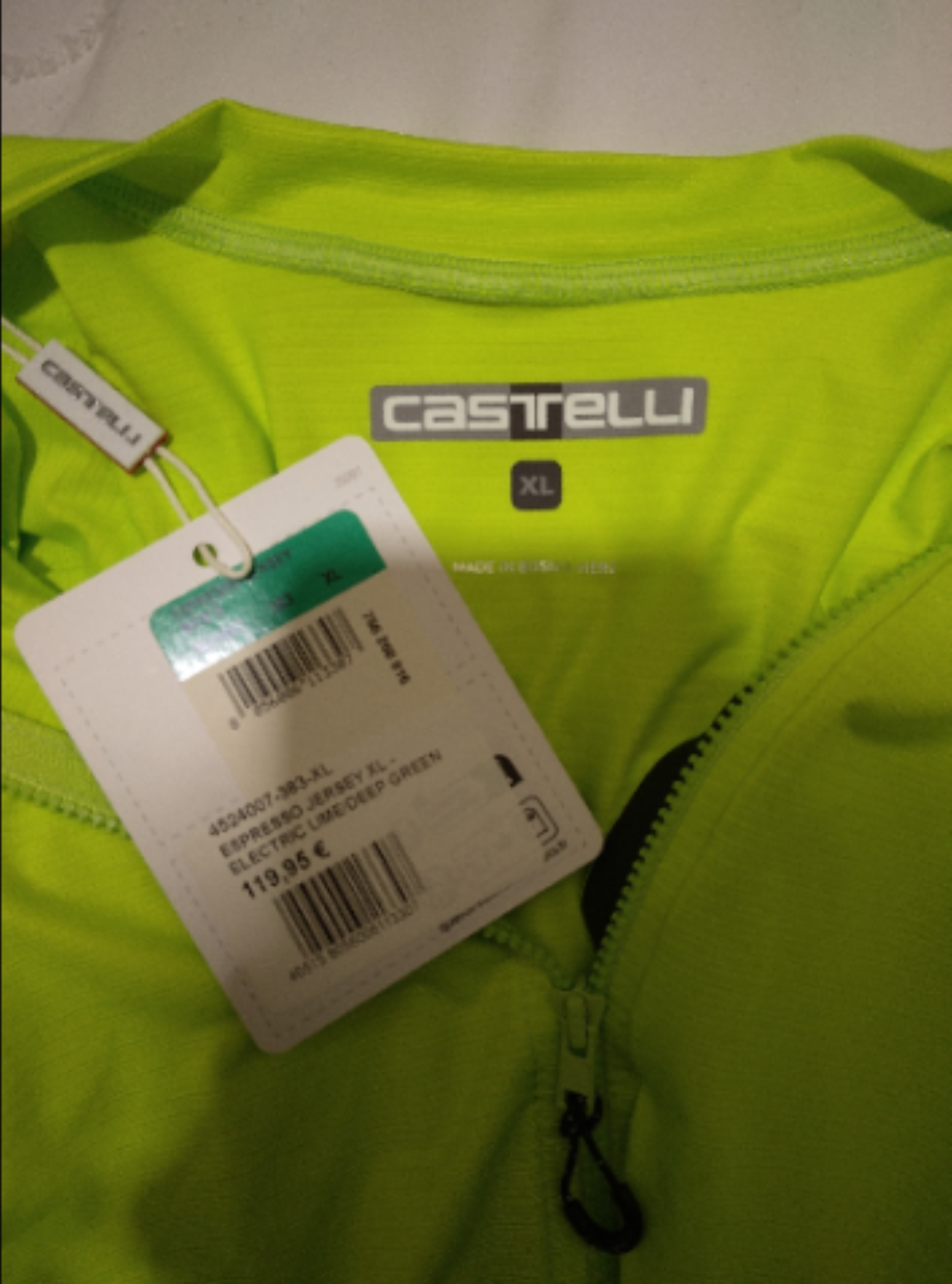 Maillot vélo Espresso Jersey "Electric Lime", Castelli - XL  - Vue 6 - 