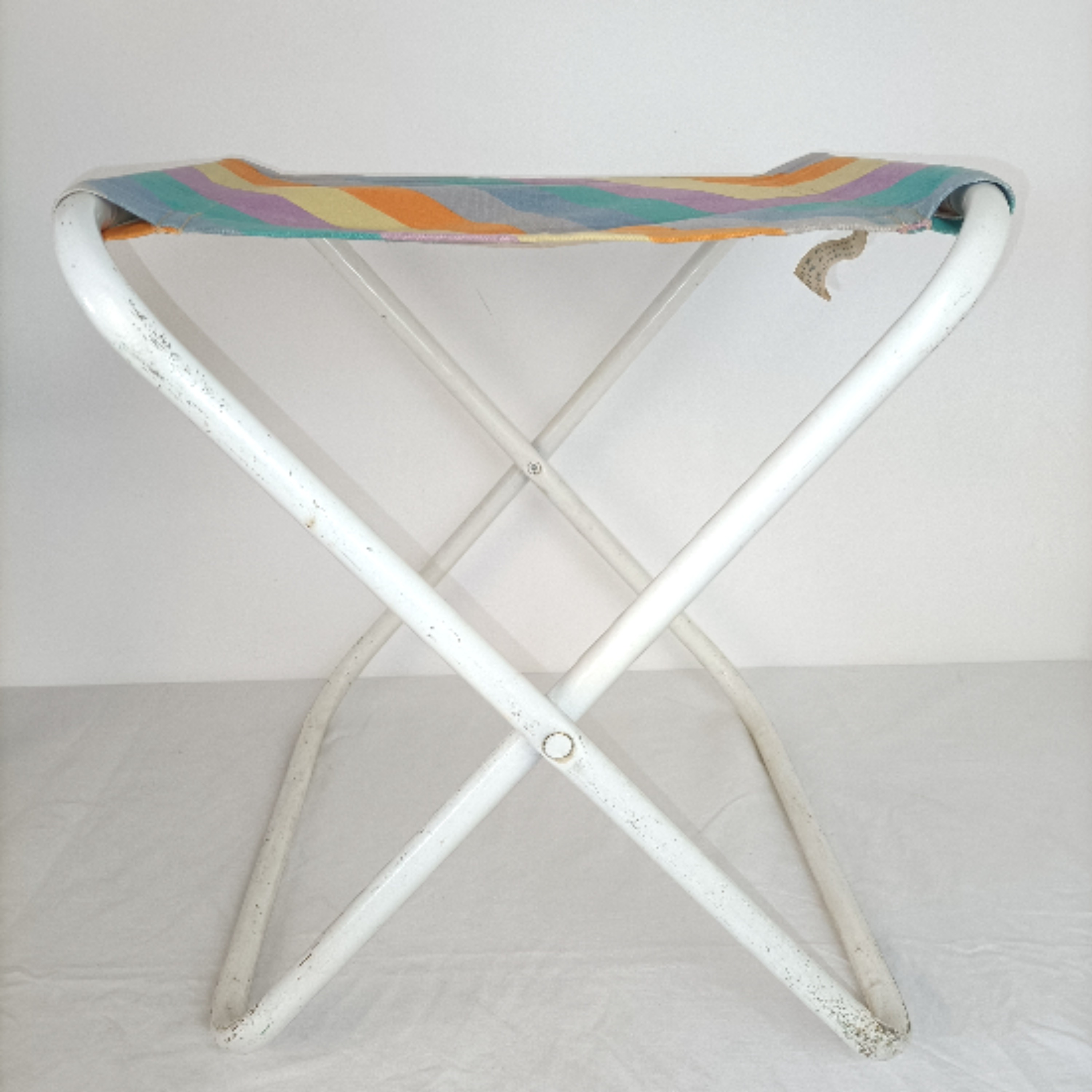 Chaise pliante + Tabouret pliant camping/plage - Vintage État correct - Vue 10 - 