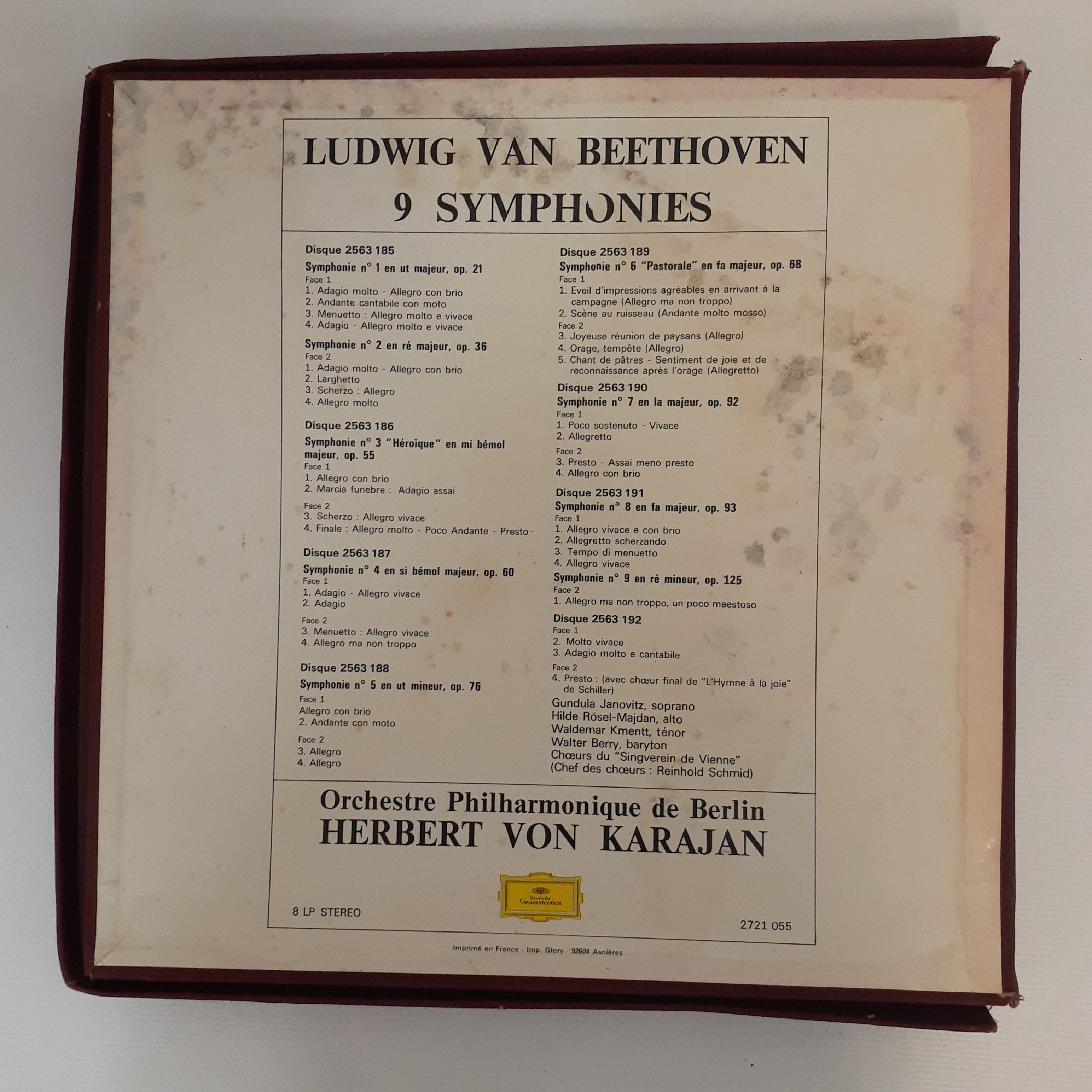 Voir photo 20 de Orchestre Philharmonique De Berlin, Herbert Von Karajan - 9 Symphonies - 1962 Orchestre Philharmonique De Berlin, Herbert Von Karajan - 9 Symphonies - 1962 Bon état - Vue 20 -