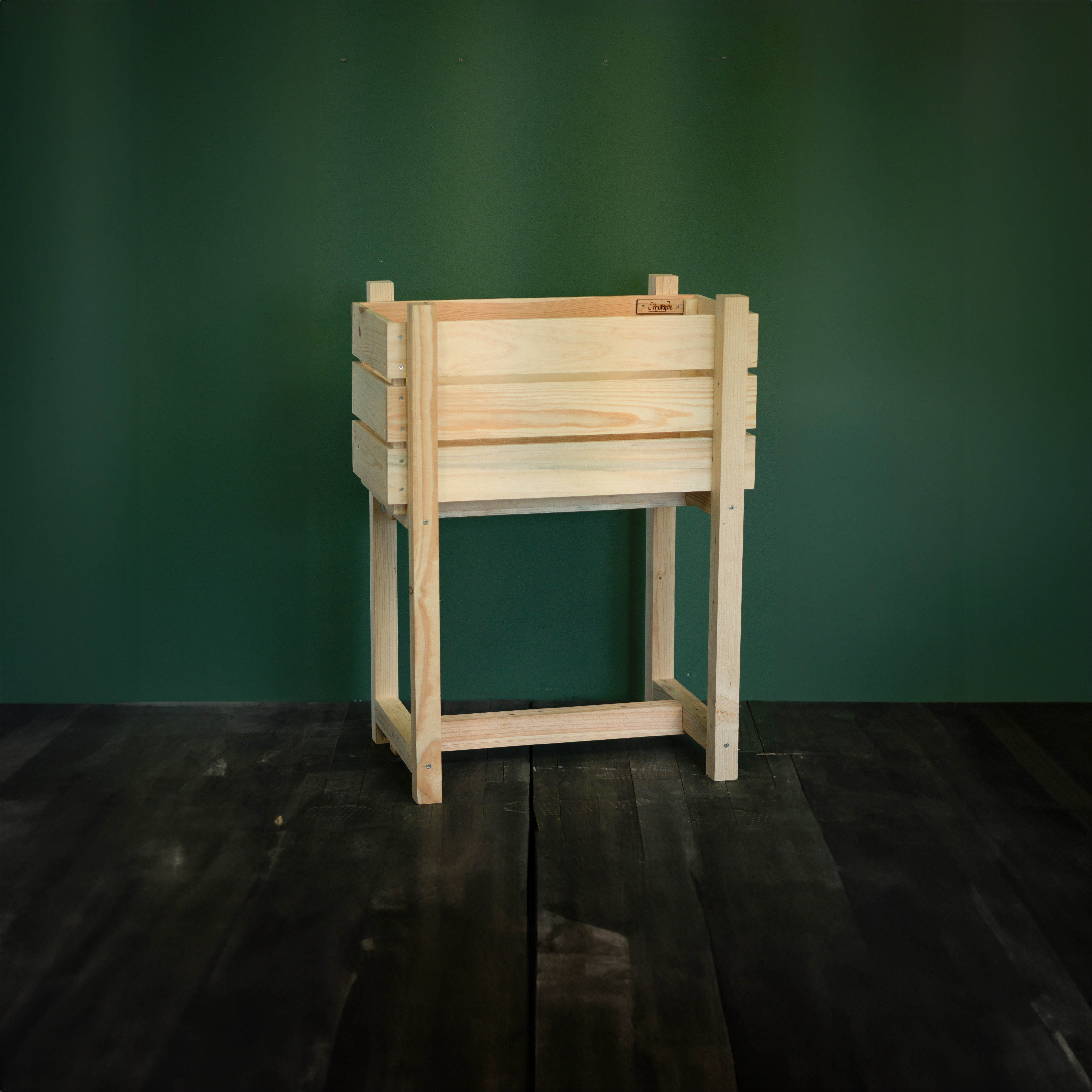 Grande jardinière en bois recyclé  - Photo 0