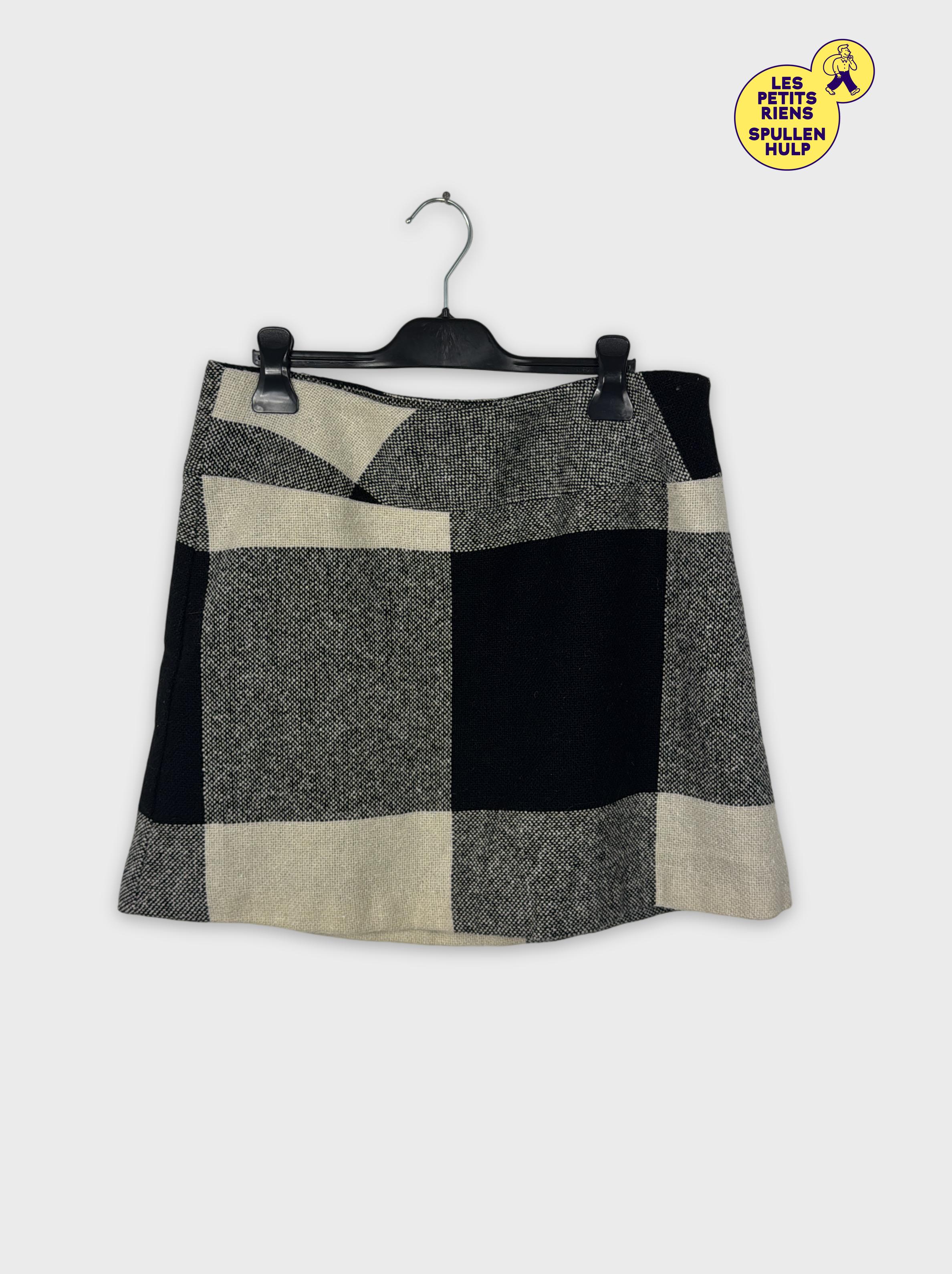 Mini-jupe Promod à carreaux noir et crème XL 42 Très bon état -  reconditionné disponible sur Label Emmaüs