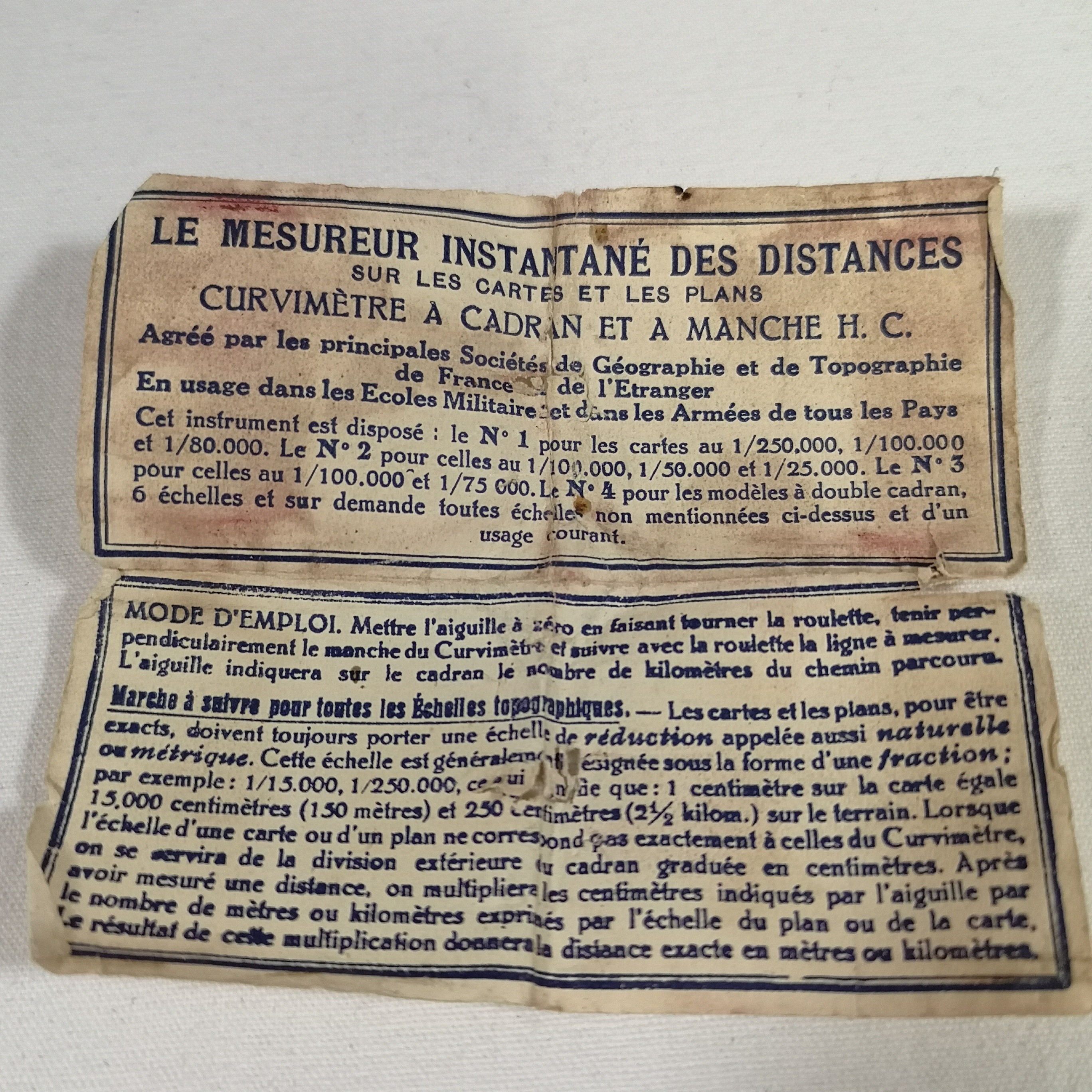 Voir photo 8 de Curvimètre à cadran ancien avec pochette et mode d'emploi Curvimètre à cadran ancien avec pochette et mode d'emploi Bon état - Vue 8 -