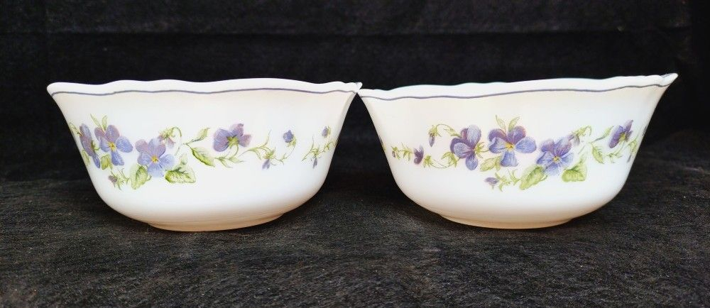 Lot fleuris ARCOPAL -opaline-vintage - Photo 5