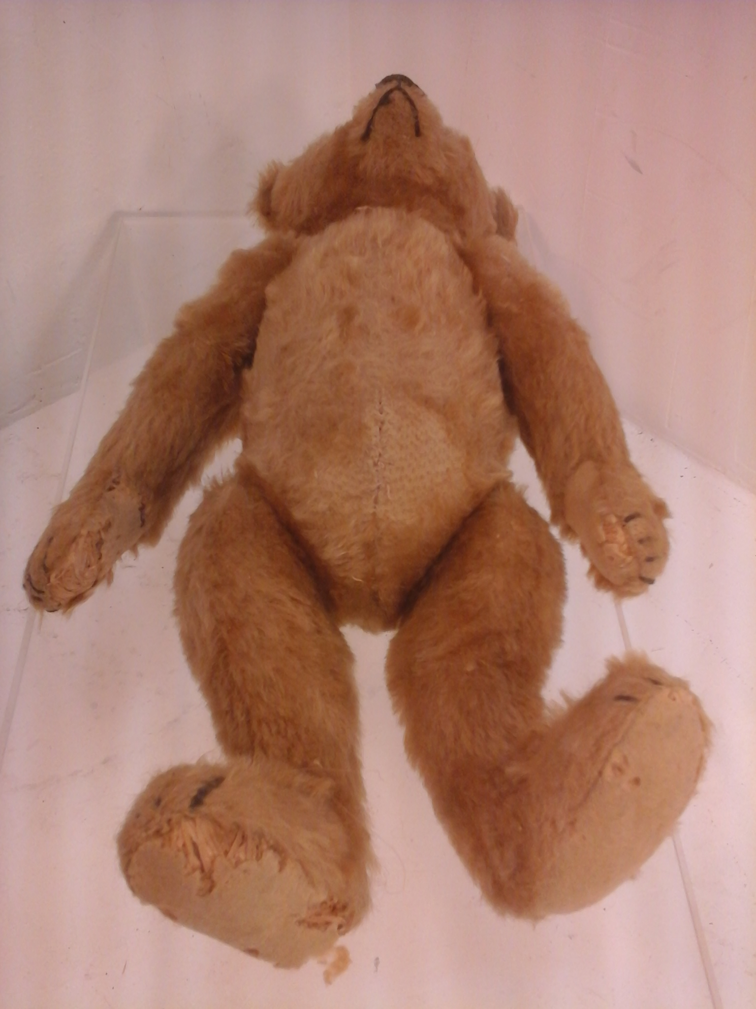 Ancien ours en peluche vintage articulé à restaurer,style année s 50-60,collection. État correct - Vue 6 - 