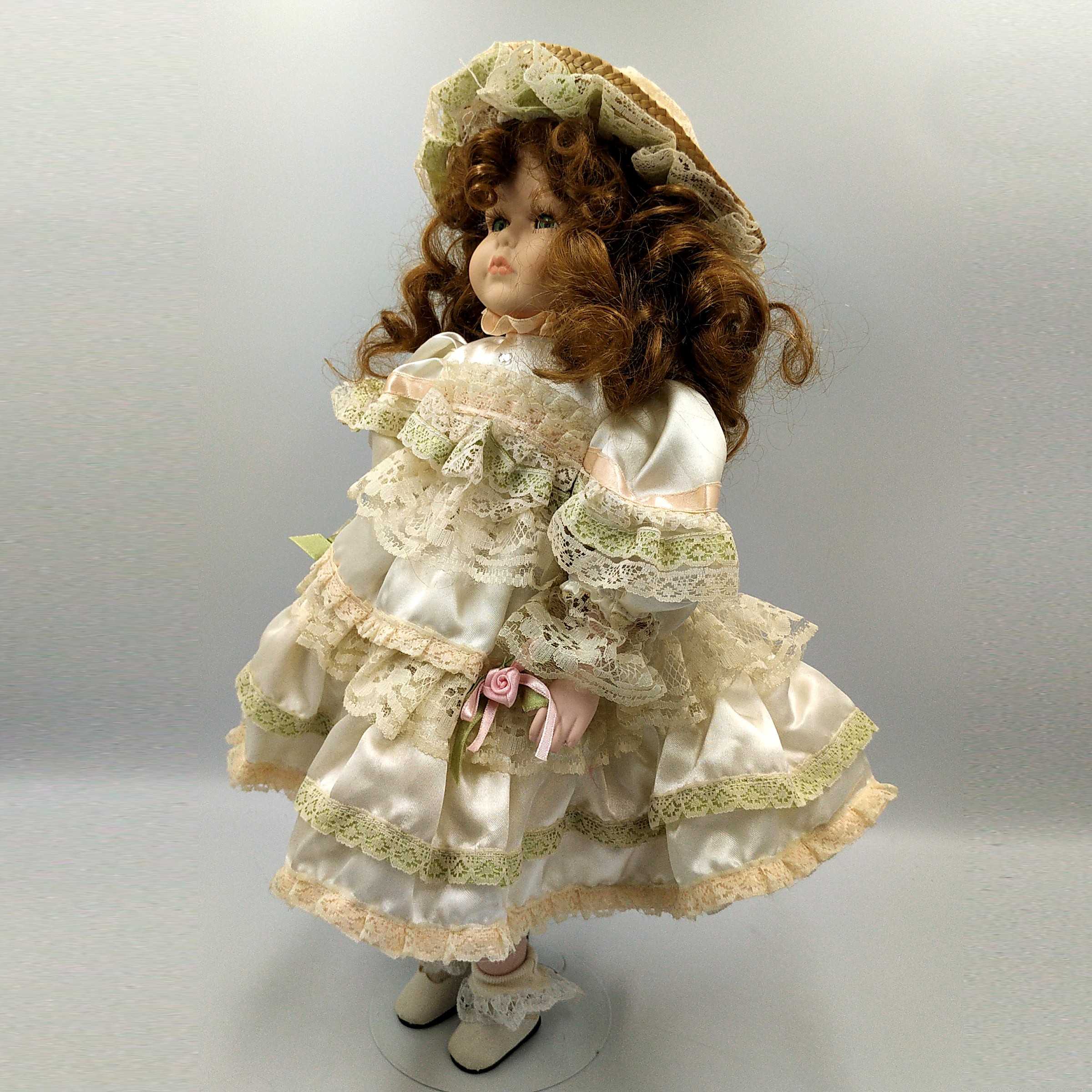 Ancienne Petite Poupée Porcelaine - 12cm - Avec Vêtements - Antique Doll