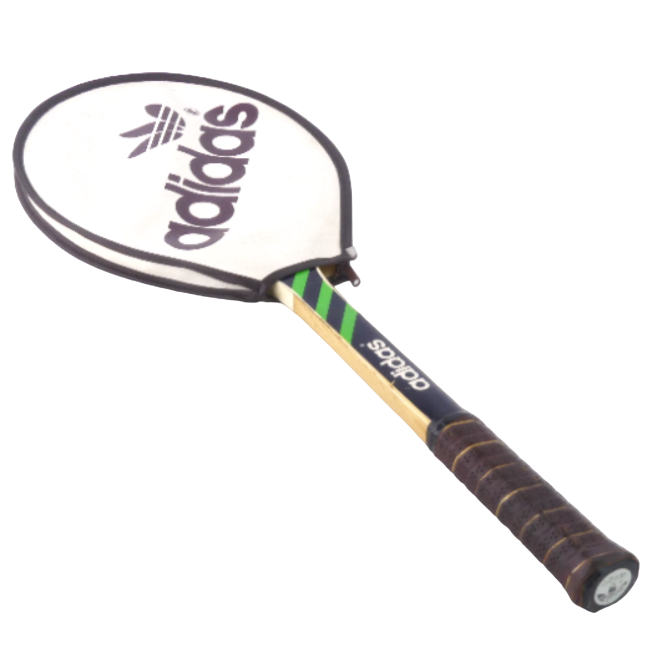 Raquette De Tennis Ancienne En Bois Avec Housse - Idéale Pour Déco Vintage