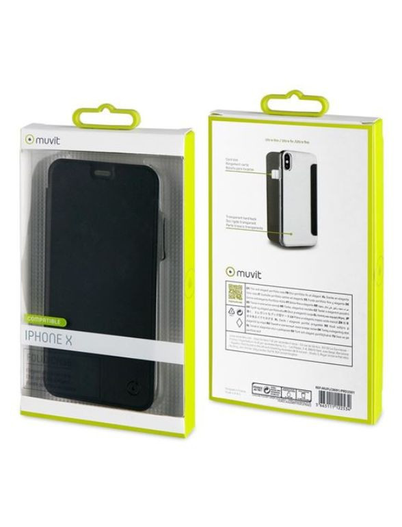 Etui Folio Muvit Pour Iphone® X - Noir