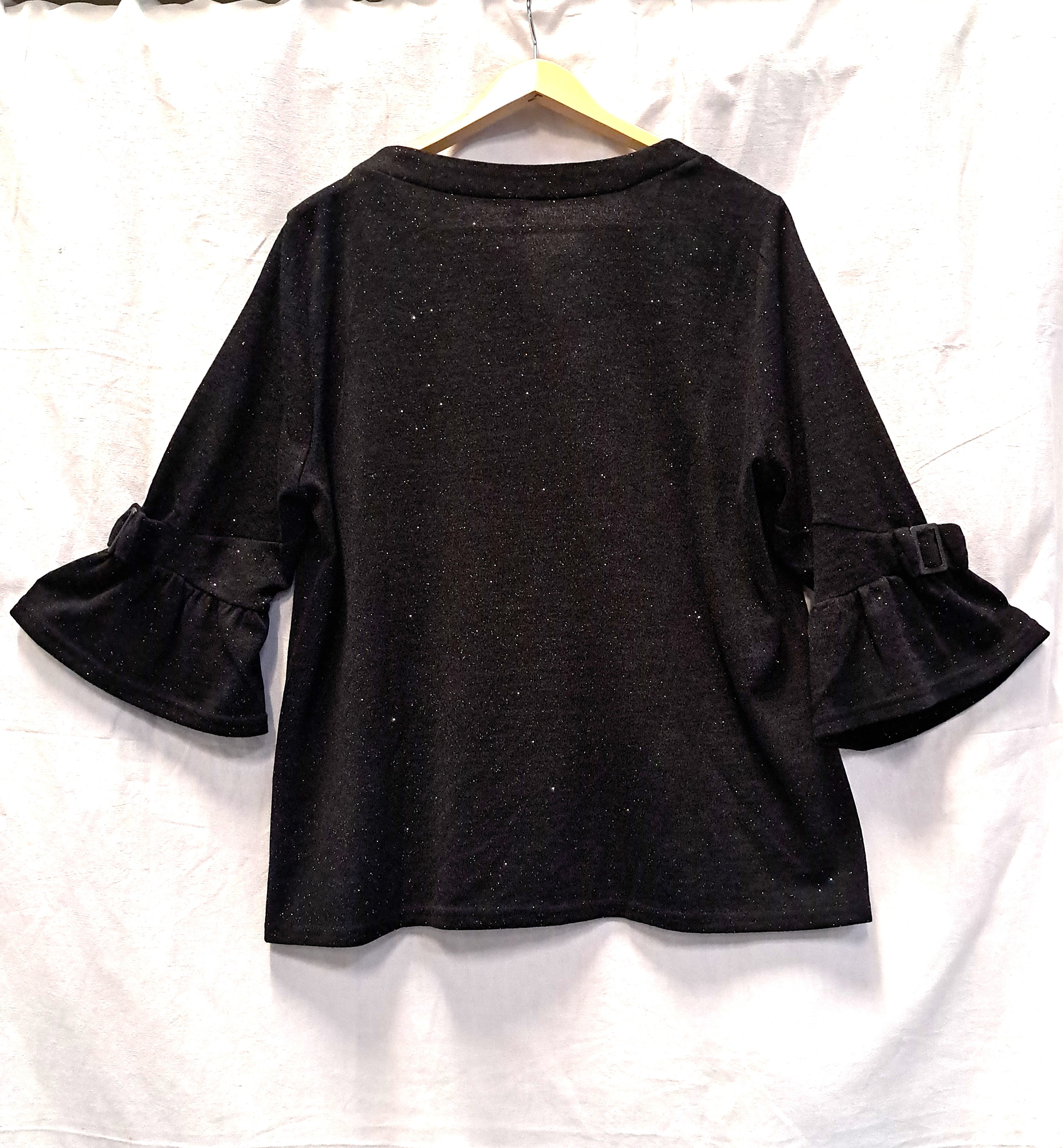 Pull Noir Pailleté en Polyester; Taille 6 Très bon état - Vue 2 - 