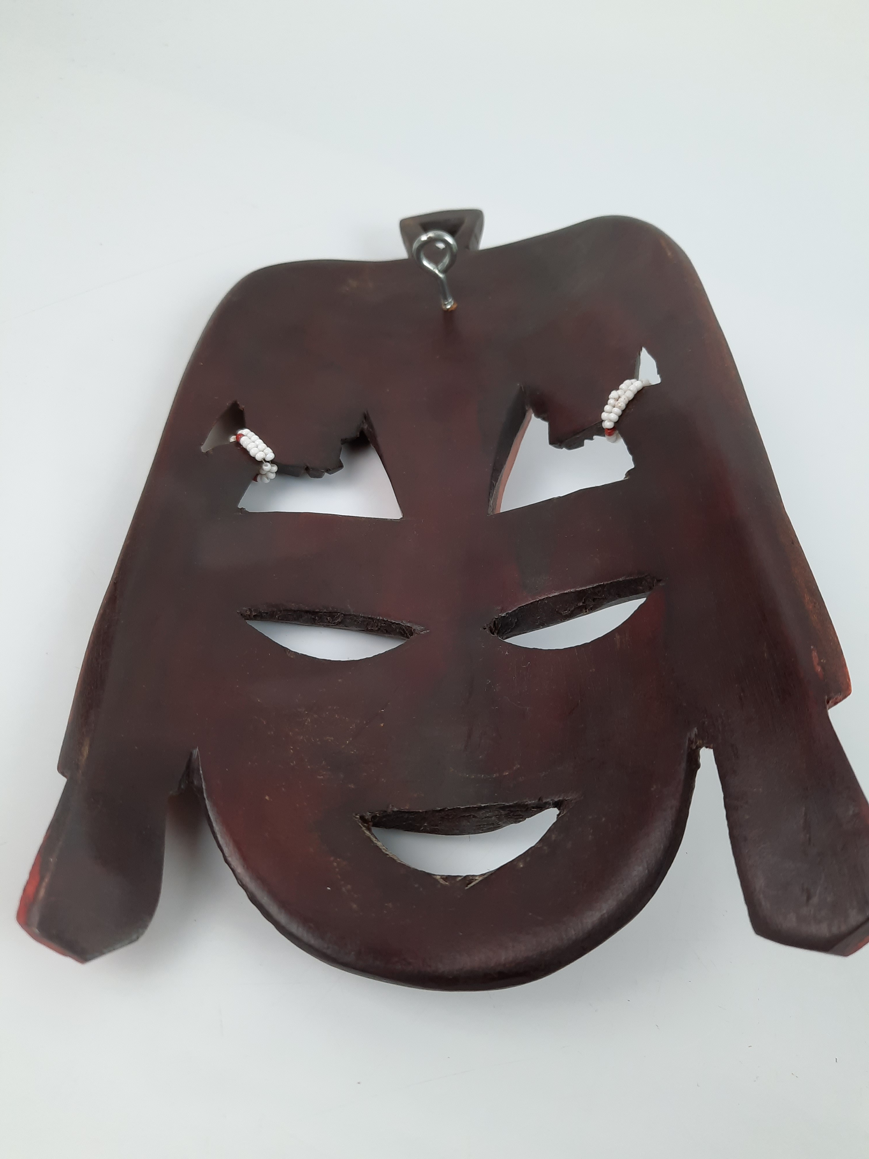 Masque africain en Bois gravé à la main de Kenya - Photo 2