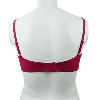 Soutien -gorge bordeaux à dentelle avec armatures - Femme - Taille 100 D - Photo 1