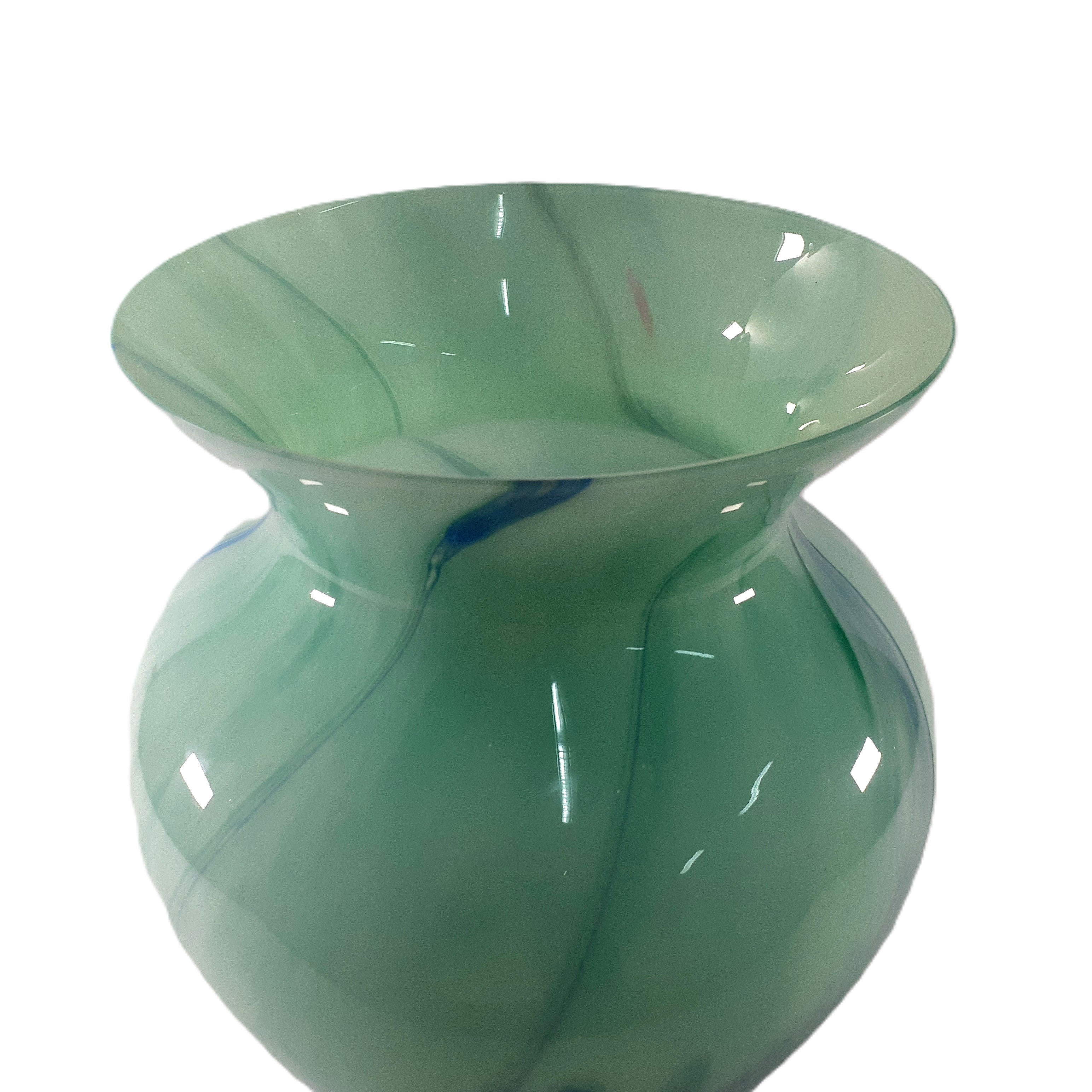 Très beau et grand vase en verre soufflé à inclusions - Photo 4