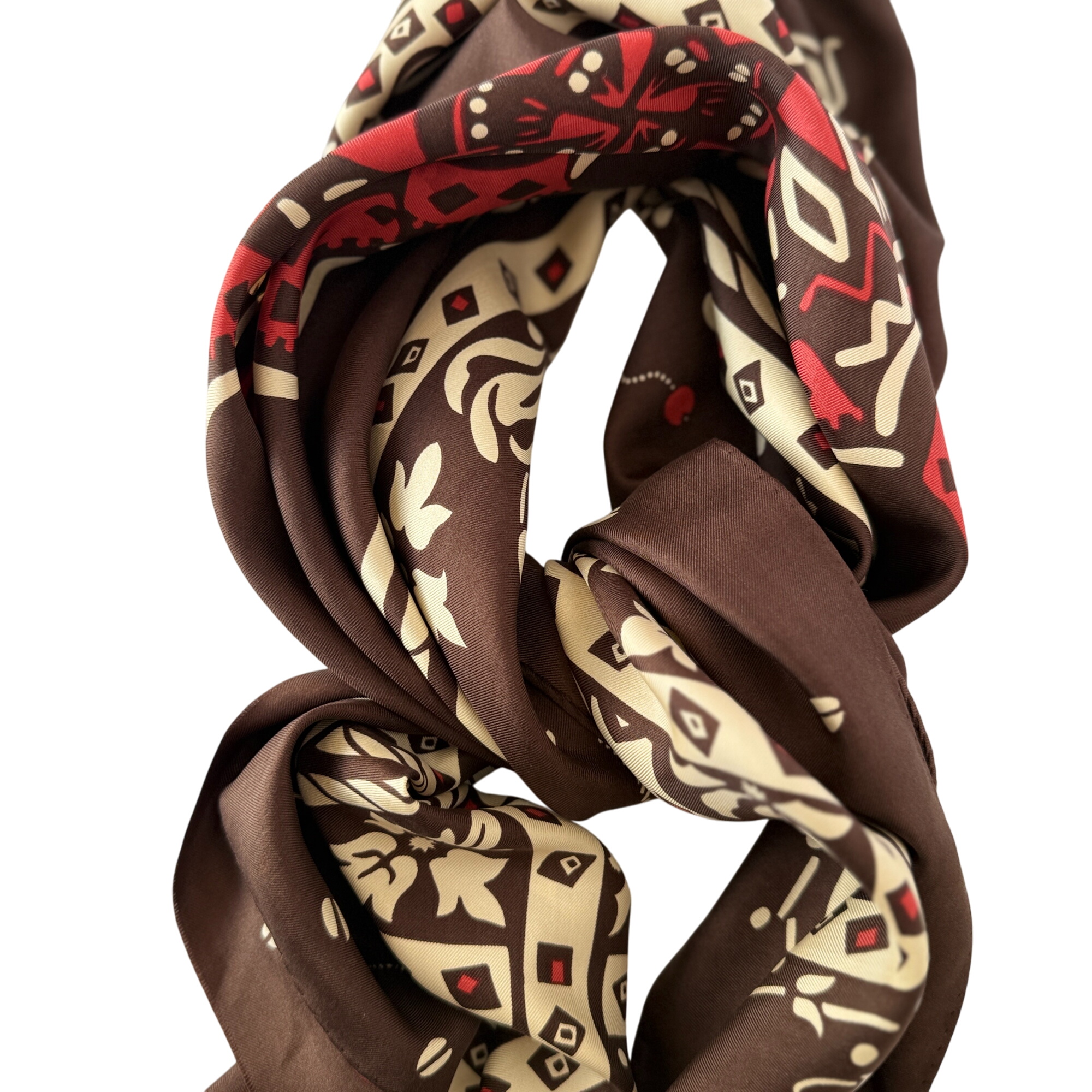 Foulard en soie naturelle - ourlet roulé à la main Bon état -  reconditionné disponible sur Label Emmaüs