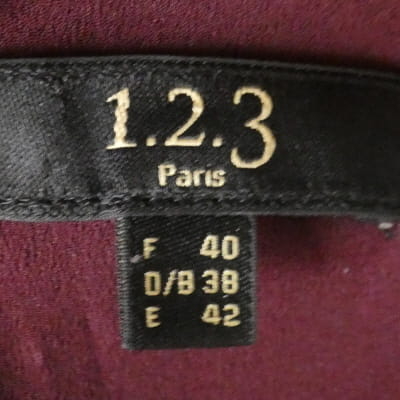 Robe bordeaux imprimée - Femme - 1.2.3 PARIS - Taille 40 - Photo 4