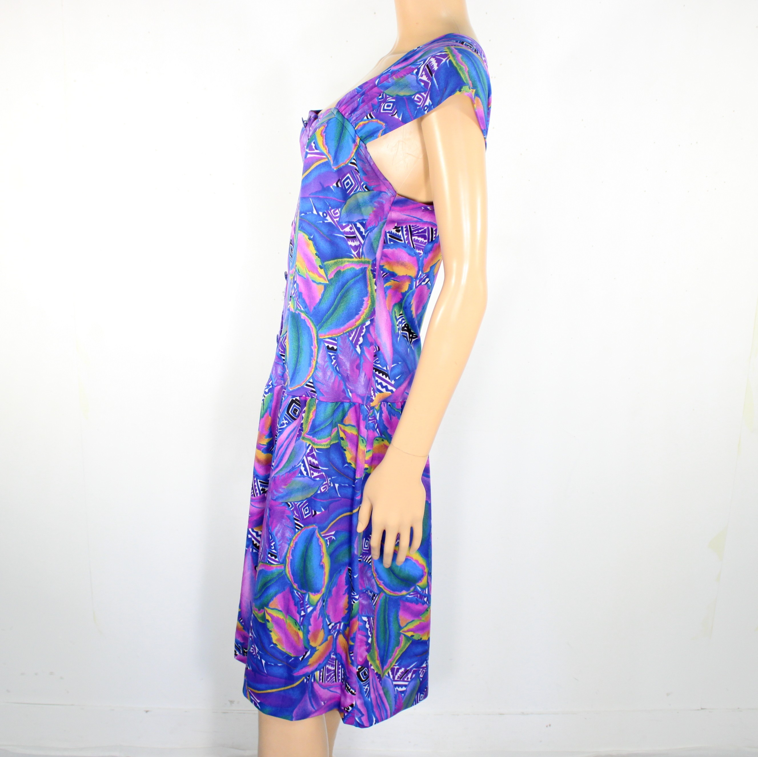 Robe Vintage Multicolore Taille Estimée XL  - Vue 3 - 