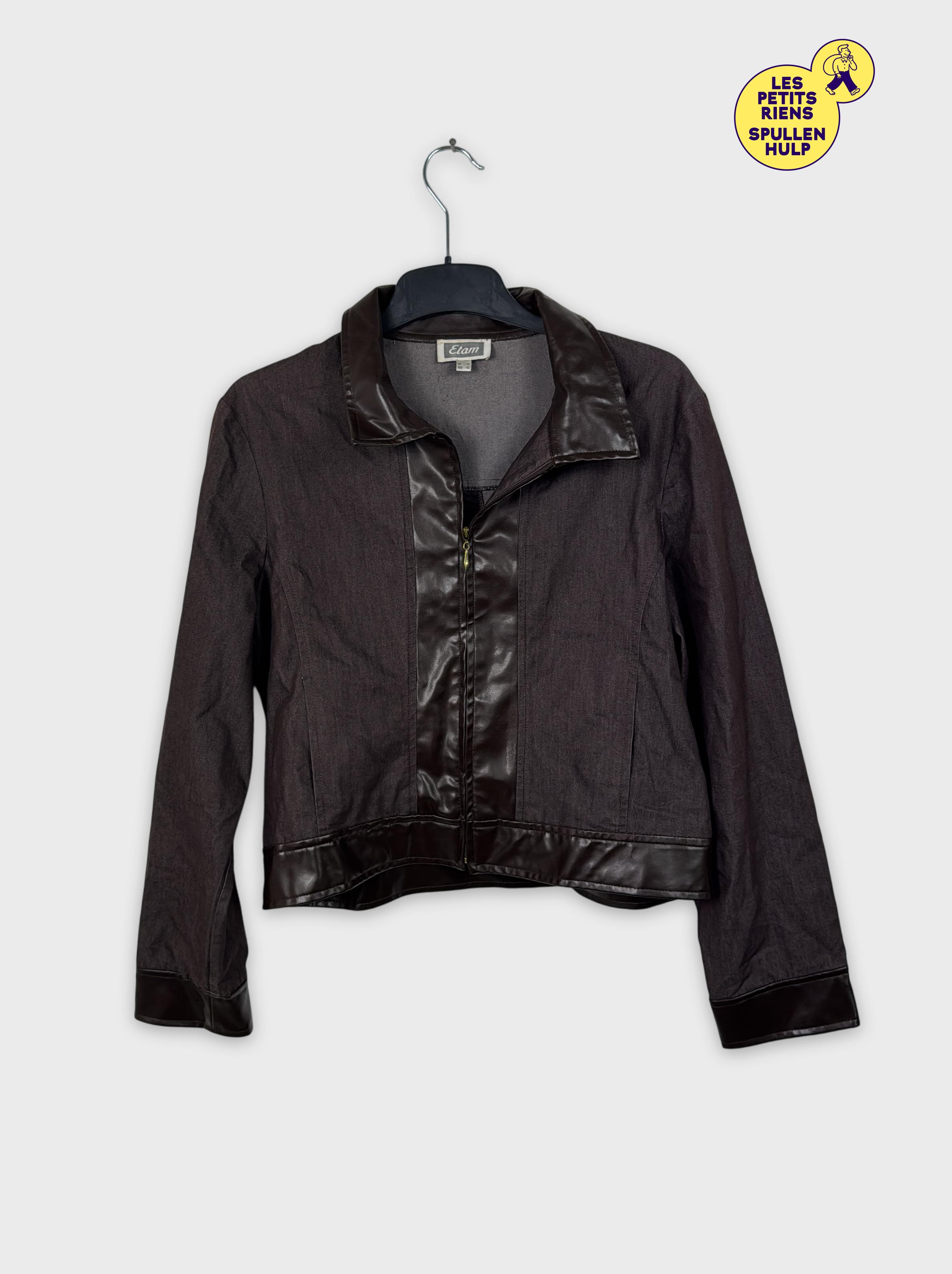 Veste Etam marron effet cuir XL 🧥 - Photo 0