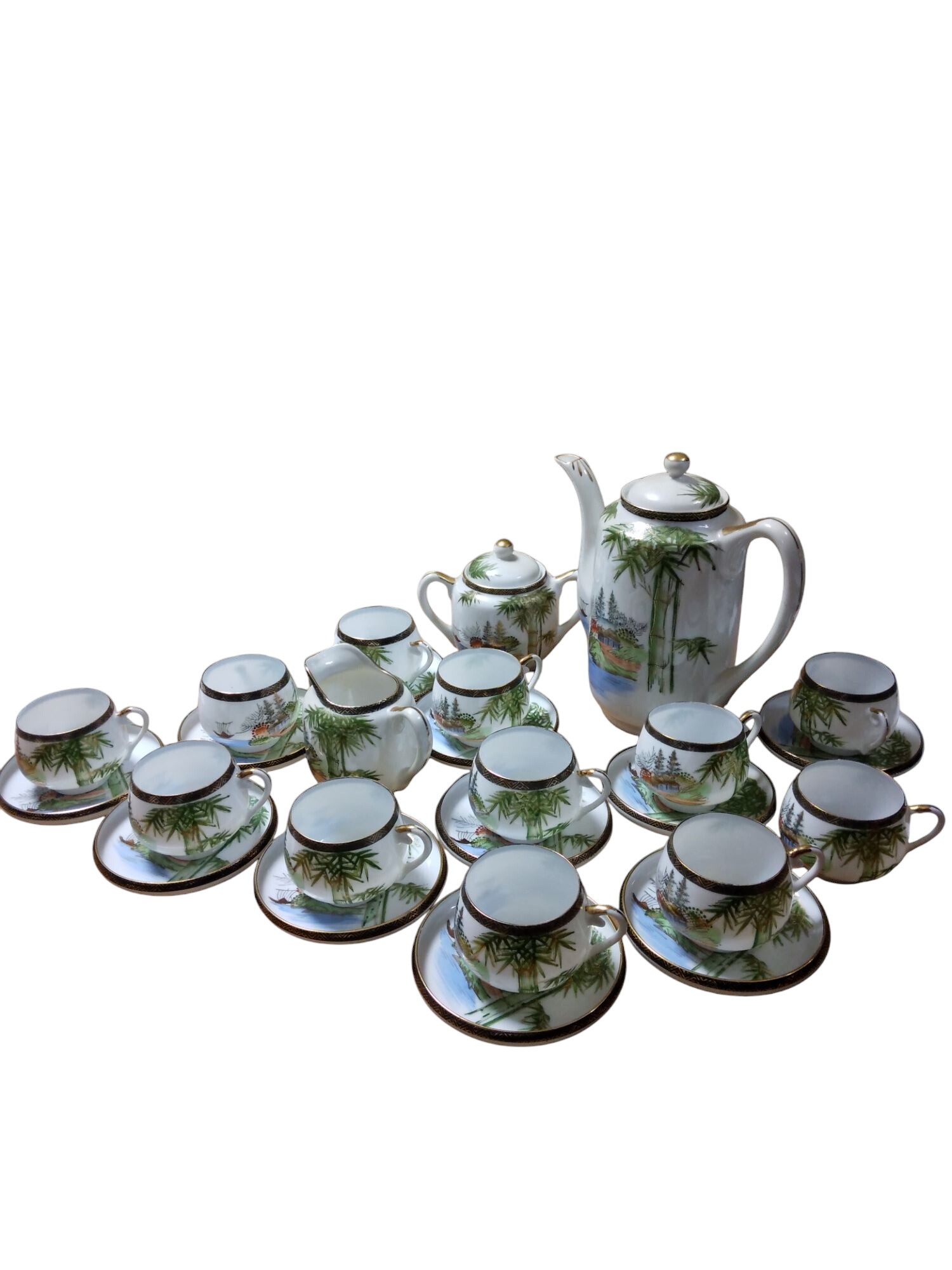 Service à thé CHINOIS en Porcelaine fine - Bon état sur Label Emmaüs