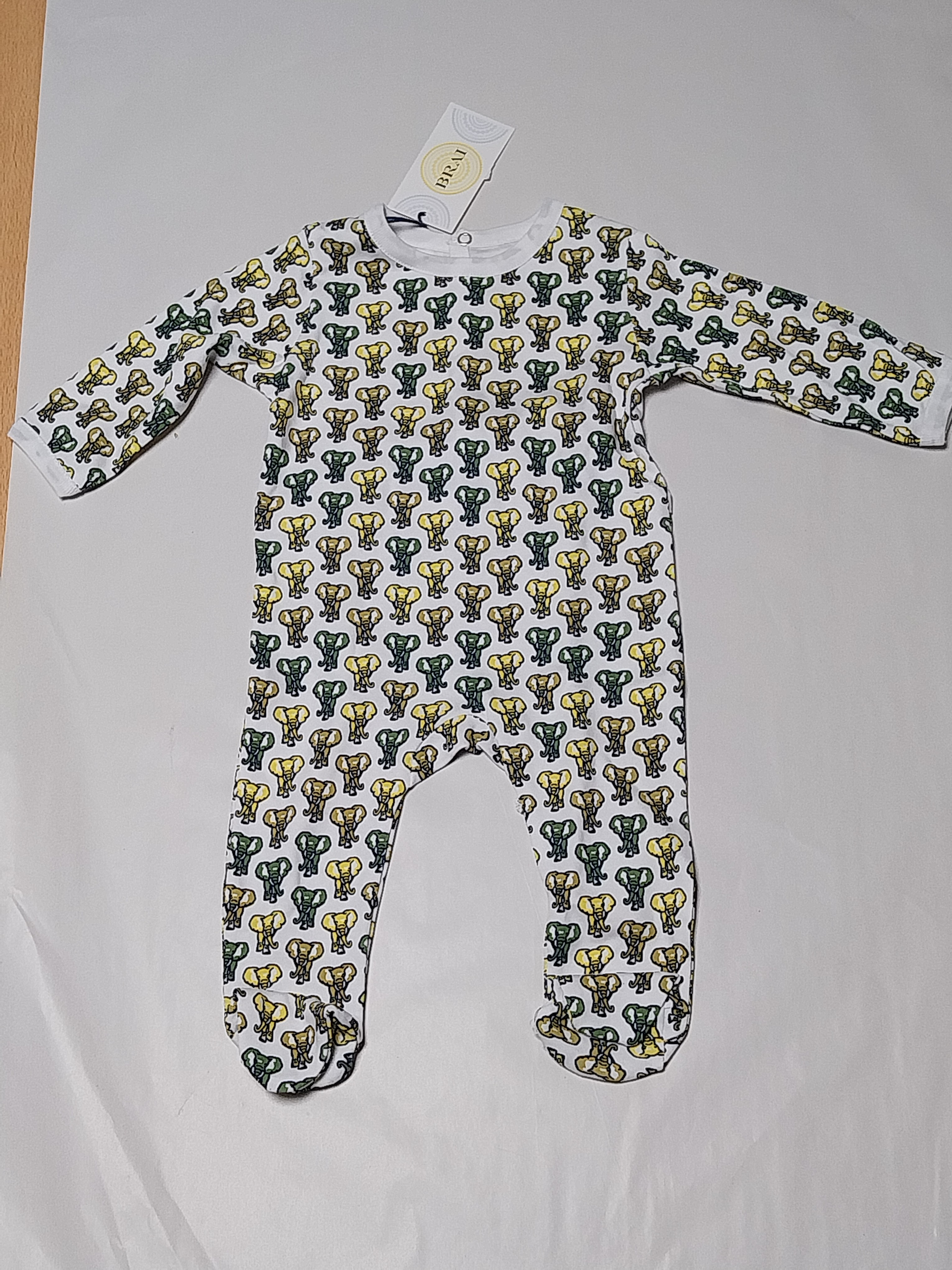 pyjama 12mois éléphants dessin  - Photo 0