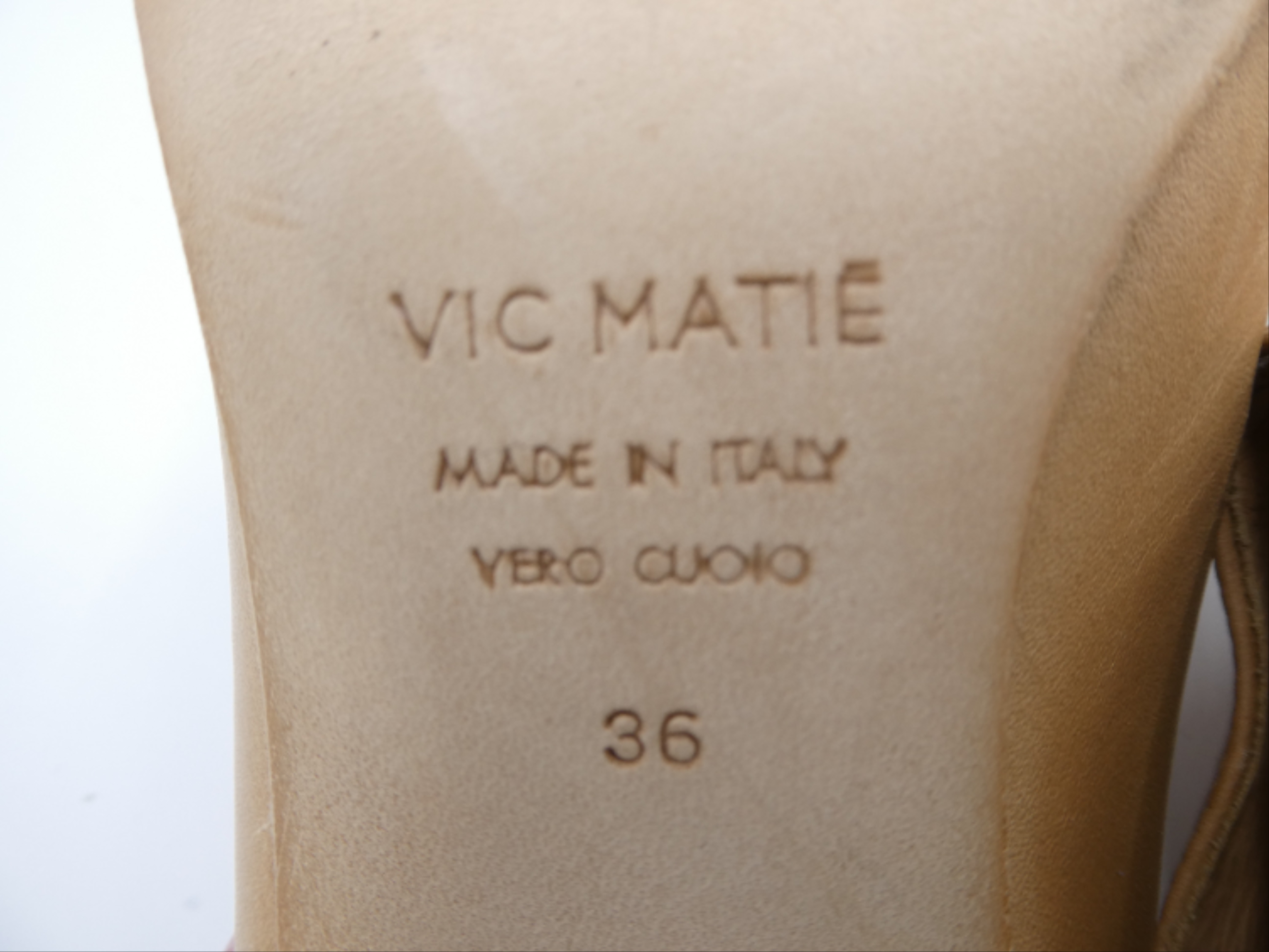 Vic Matié - Slingbacks fermés beige - 36/37 - Photo 4