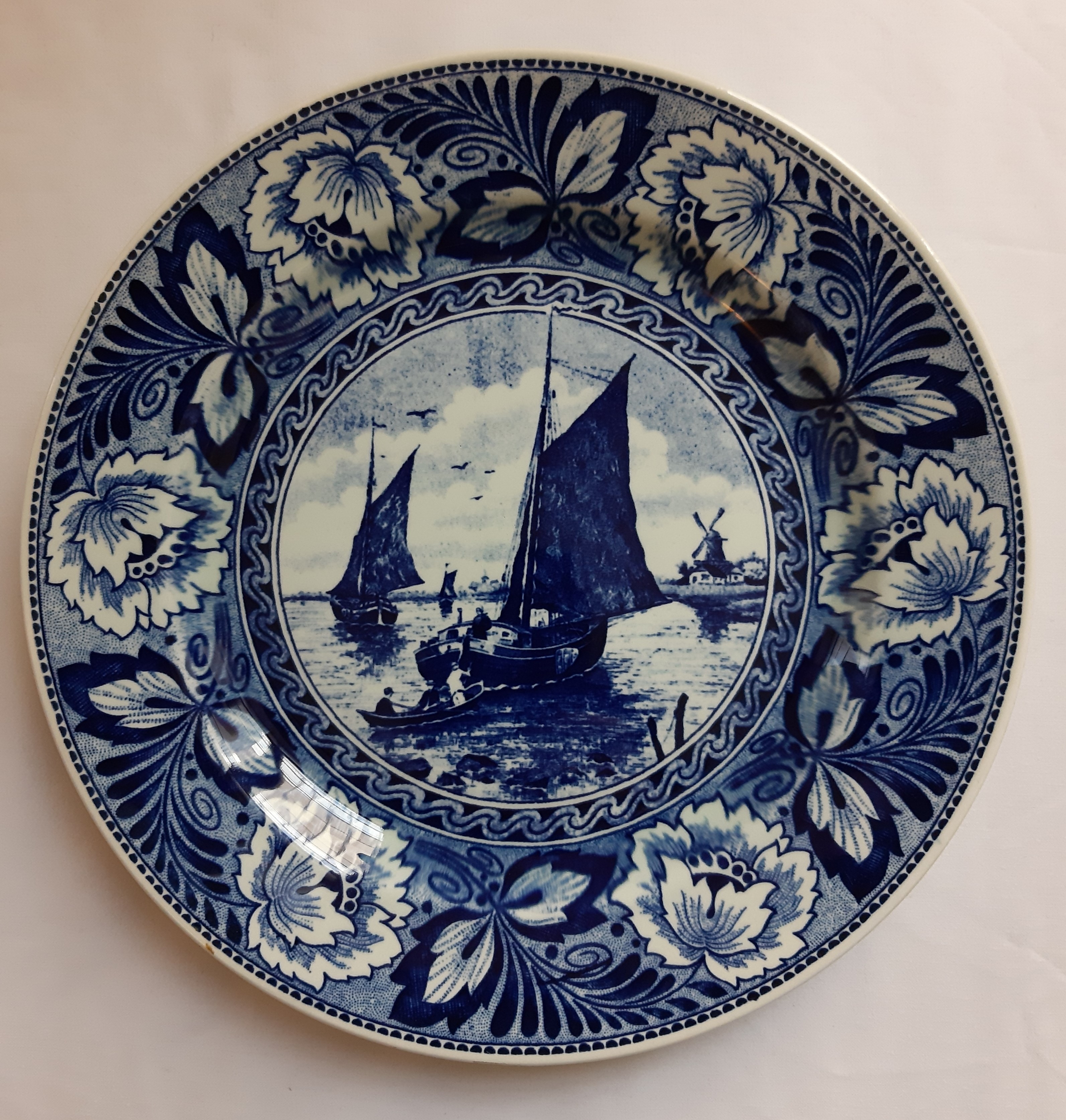 Lot de 2 Assiettes Décorative bleu signé, Royal Sphinx Delft, Made in Holland, vintage  - Vue 2 - 