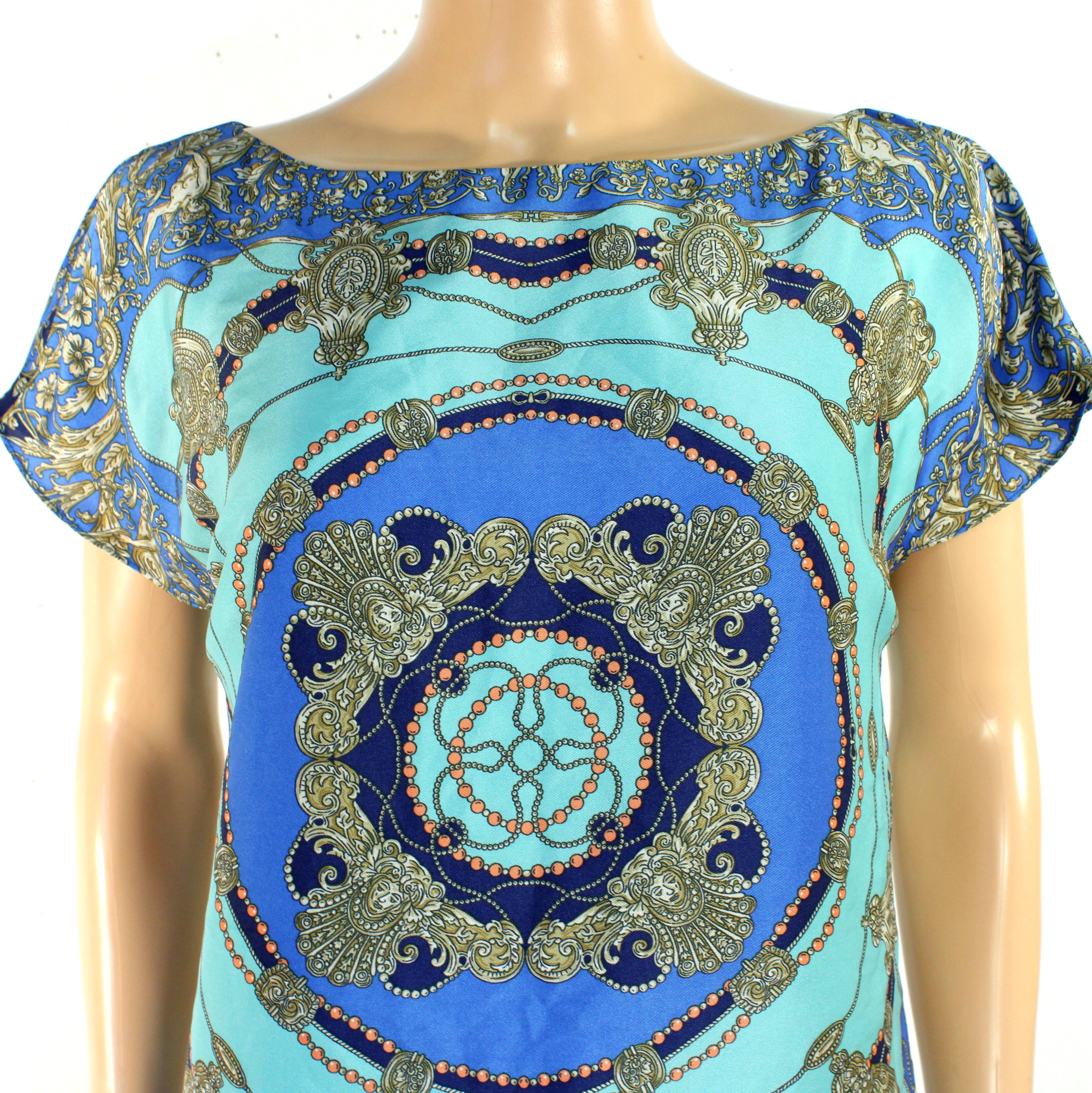 Voir photo 2 de Robe Bleue A Motifs KOOKAI Taille 34 Robe Bleue A Motifs KOOKAI Taille 34 - Vue 2 -