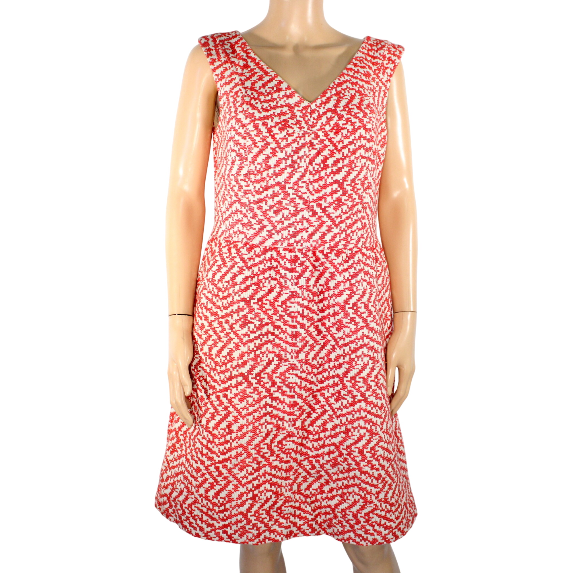 Robe Blanche & Rouge CAROLL Taille 44 Très bon état -  reconditionné disponible sur Label Emmaüs
